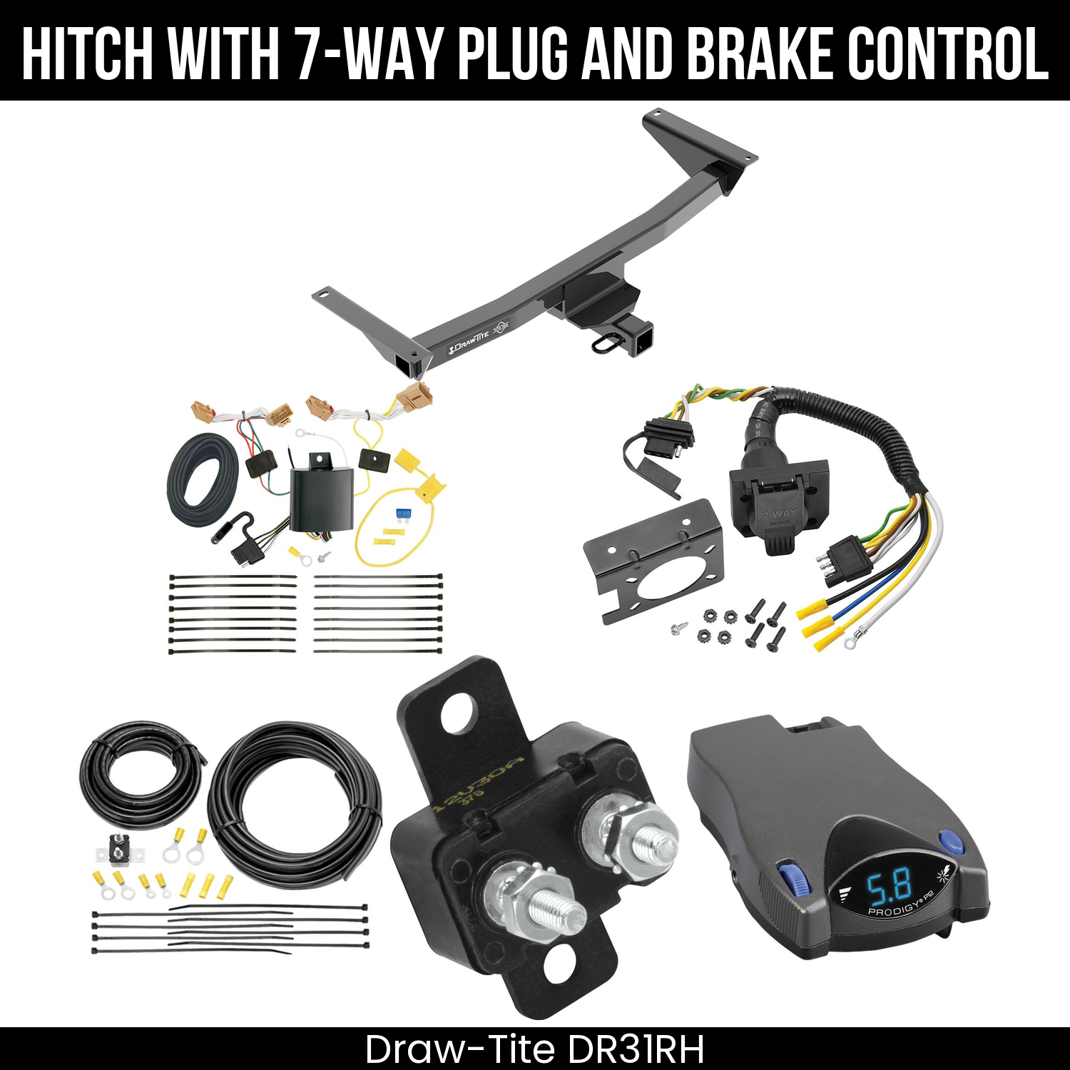 Trailer Hitch , 7-Way , Tekonsha Prodigy P2 Brake Control
