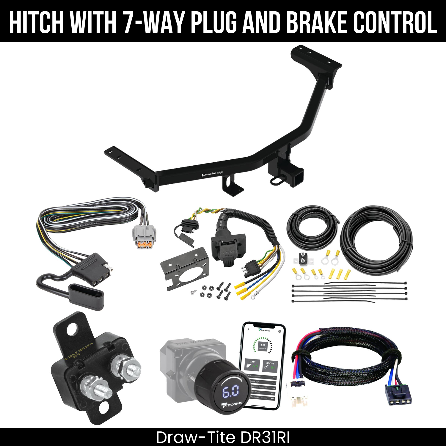 Draw Tite DR31RI Hitch With 7 Way Plug And Brake Control Bundle Featureimg