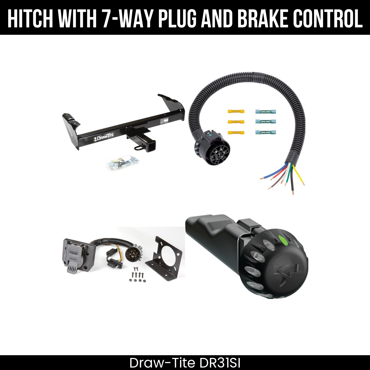 Draw Tite DR31SI Hitch With 7 Way Plug And Brake Control Bundle Featureimg