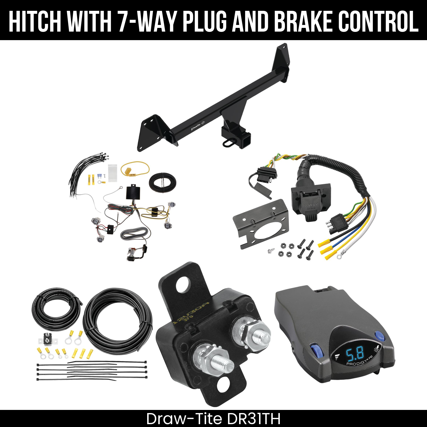 Trailer Hitch , 7-Way , Tekonsha Prodigy P2 Brake Control