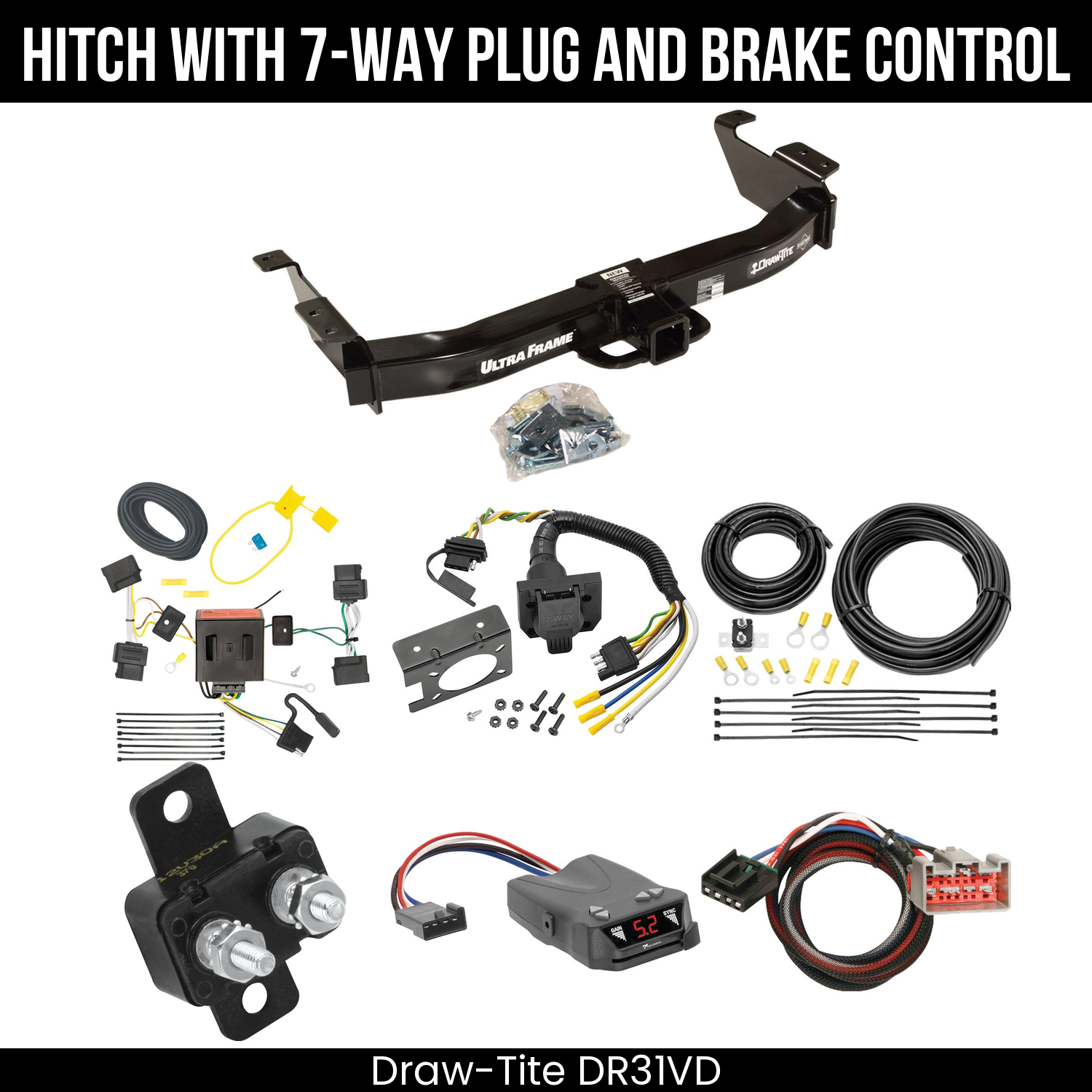 Trailer Hitch , 7-Way , Tekonsha Brakeman IV Brake Control