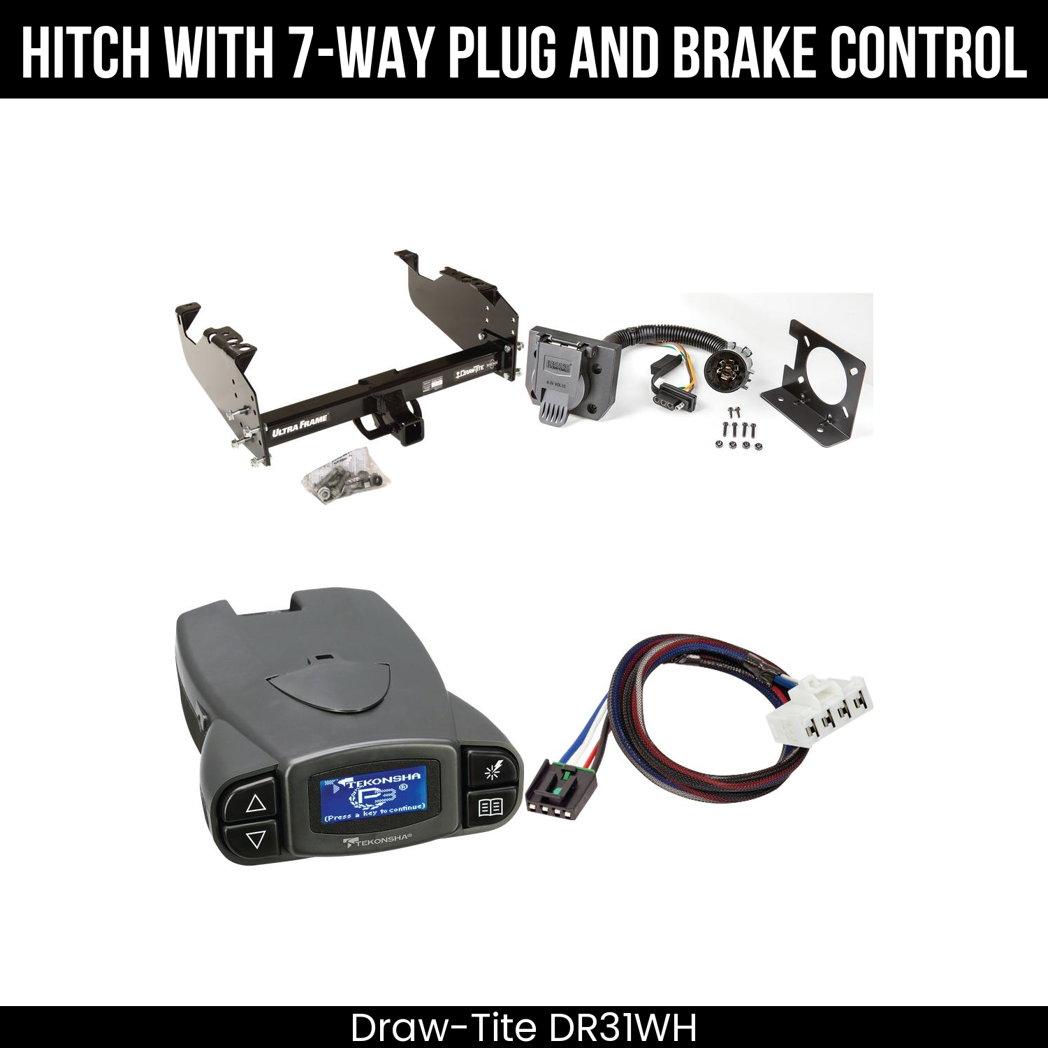 Trailer Hitch , 7-Way , Tekonsha Prodigy P3 Brake Control
