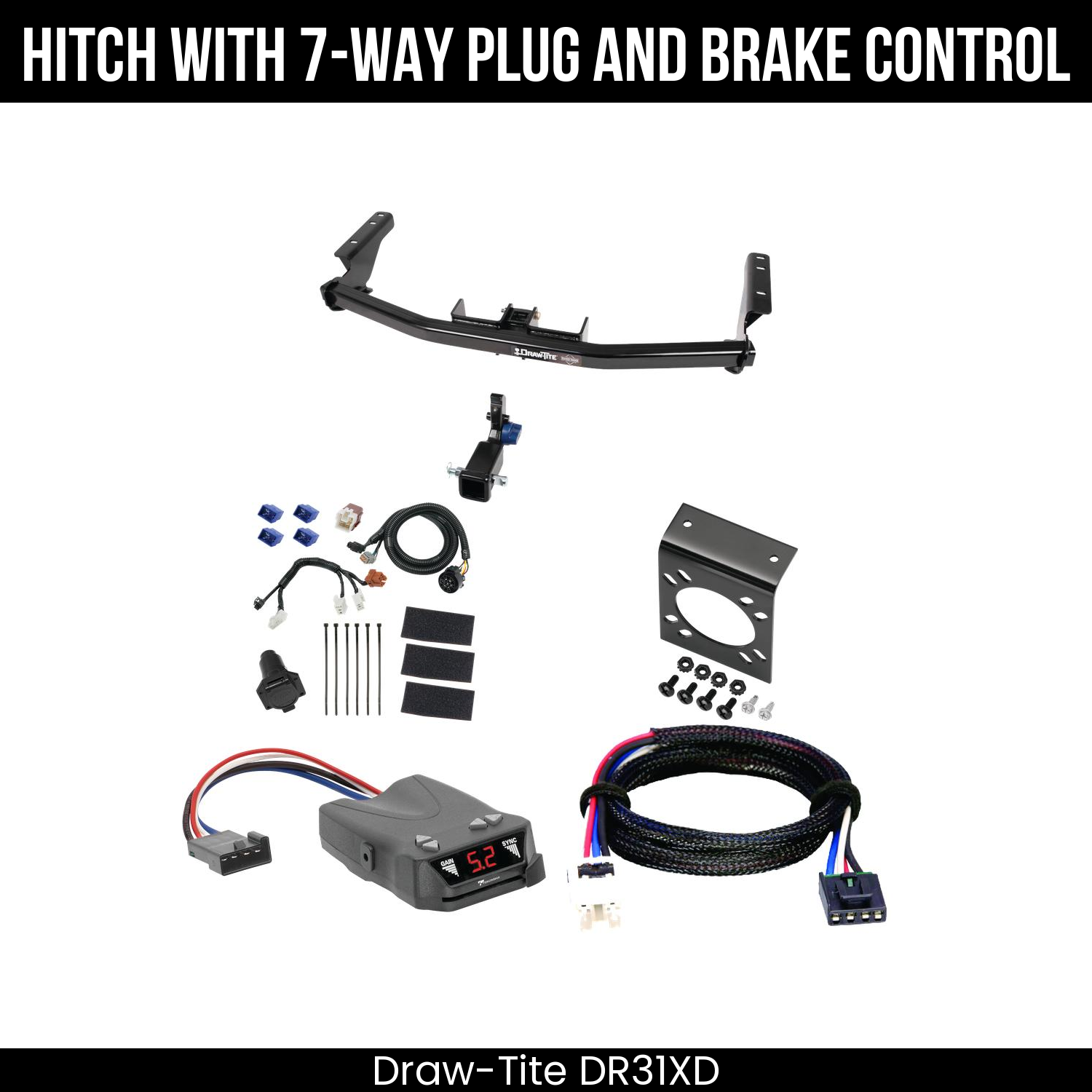 Trailer Hitch , 7-Way , Tekonsha Brakeman IV Brake Control