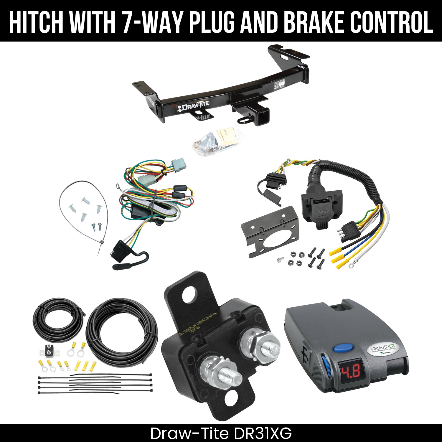 Trailer Hitch , 7-Way , Tekonsha Primus IQ Brake Control