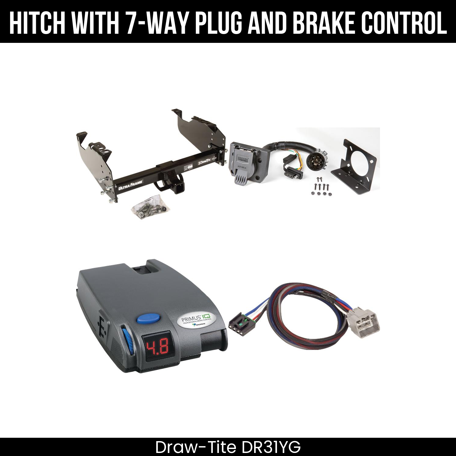 Trailer Hitch , 7-Way , Tekonsha Primus IQ Brake Control
