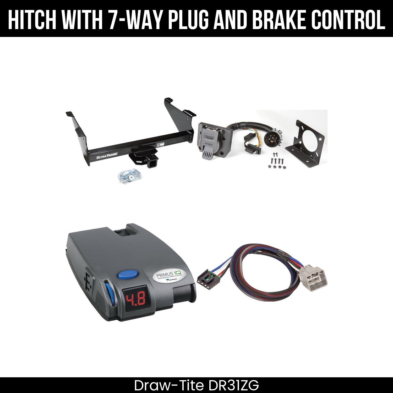 Trailer Hitch , 7-Way , Tekonsha Primus IQ Brake Control