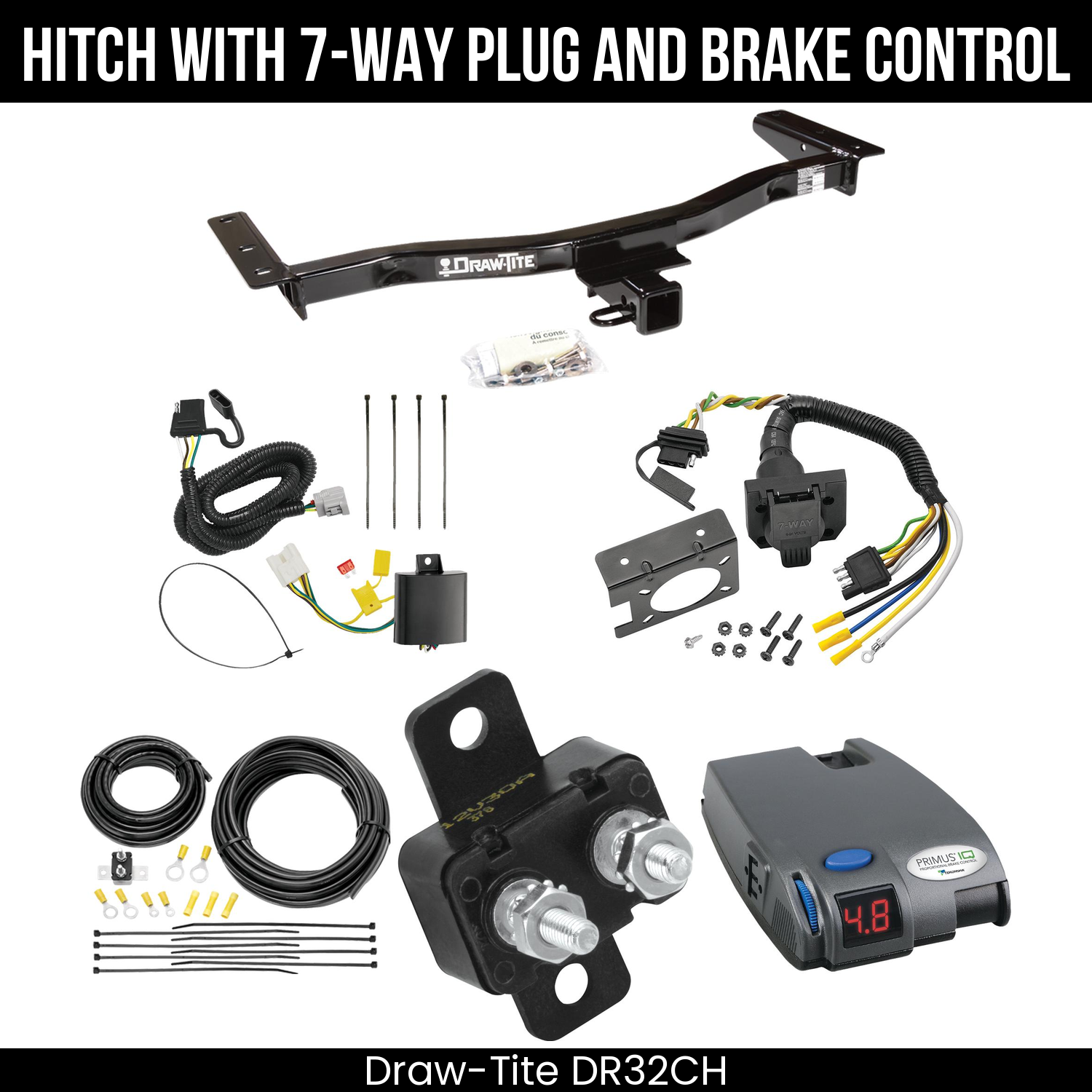 Trailer Hitch , 7-Way , Tekonsha Primus IQ Brake Control