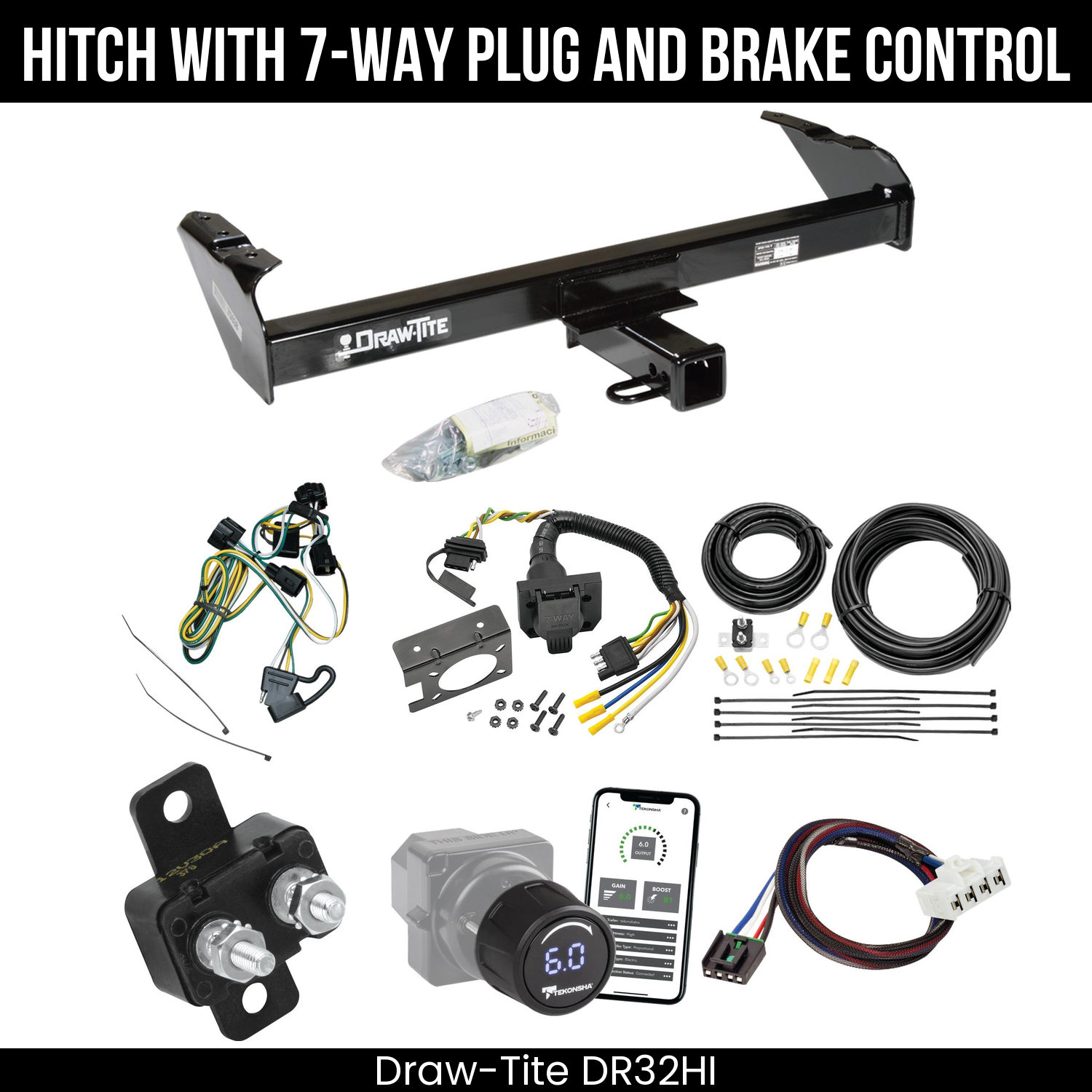 Draw Tite DR32HI Hitch With 7 Way Plug And Brake Control Bundle Featureimg