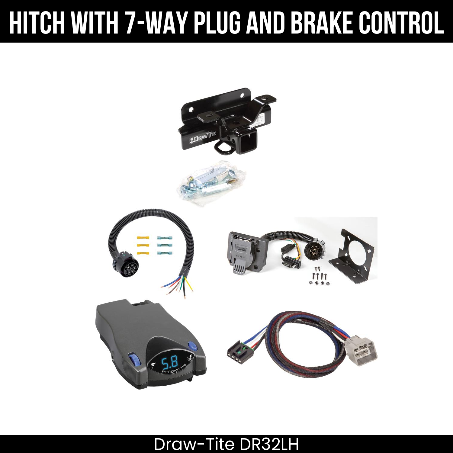 Trailer Hitch , 7-Way , Tekonsha Prodigy P2 Brake Control