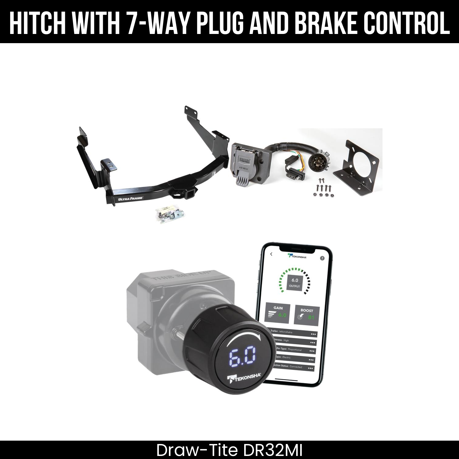 Draw Tite DR32MI Hitch With 7 Way Plug And Brake Control Bundle Featureimg