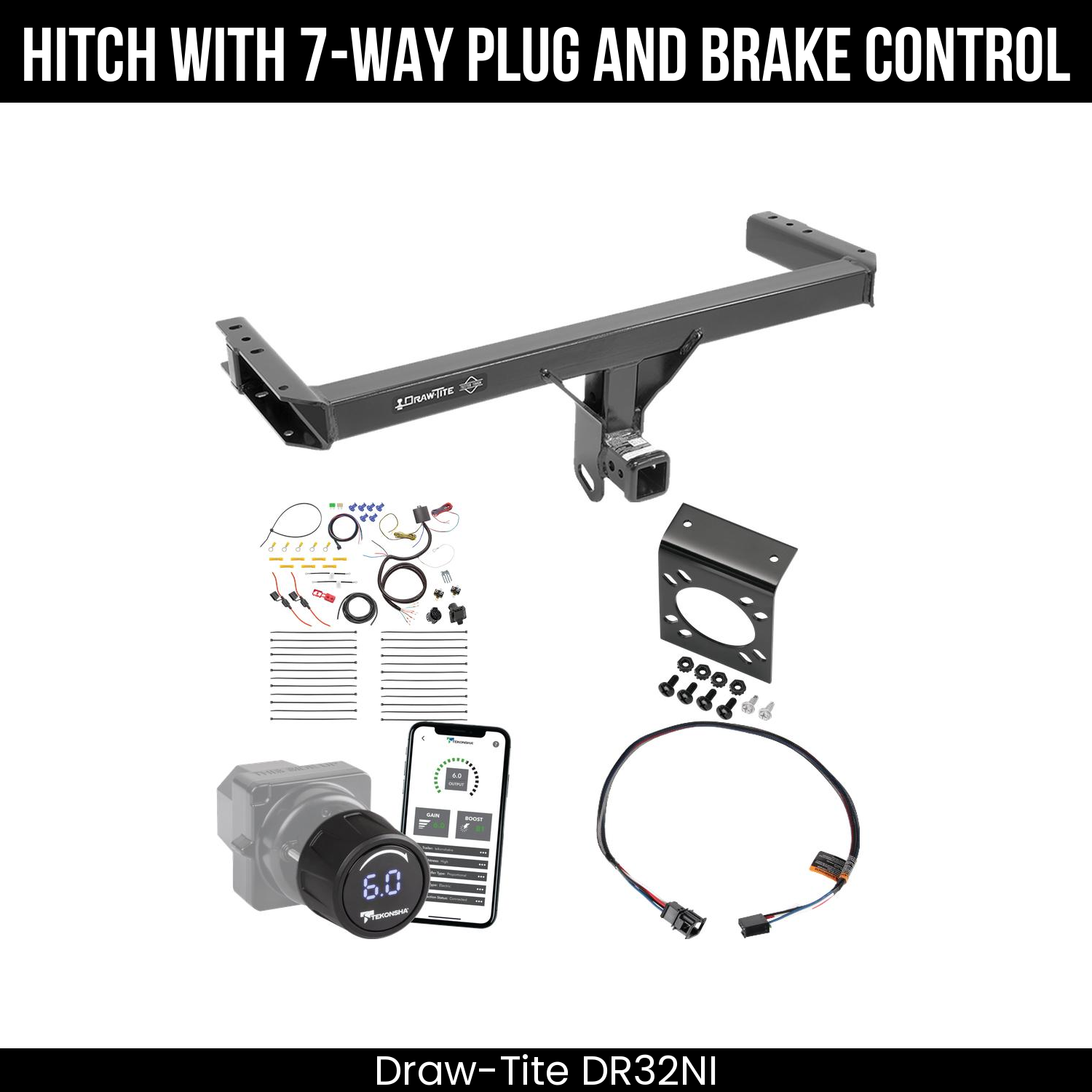 Draw Tite DR32NI Hitch With 7 Way Plug And Brake Control Bundle Featureimg