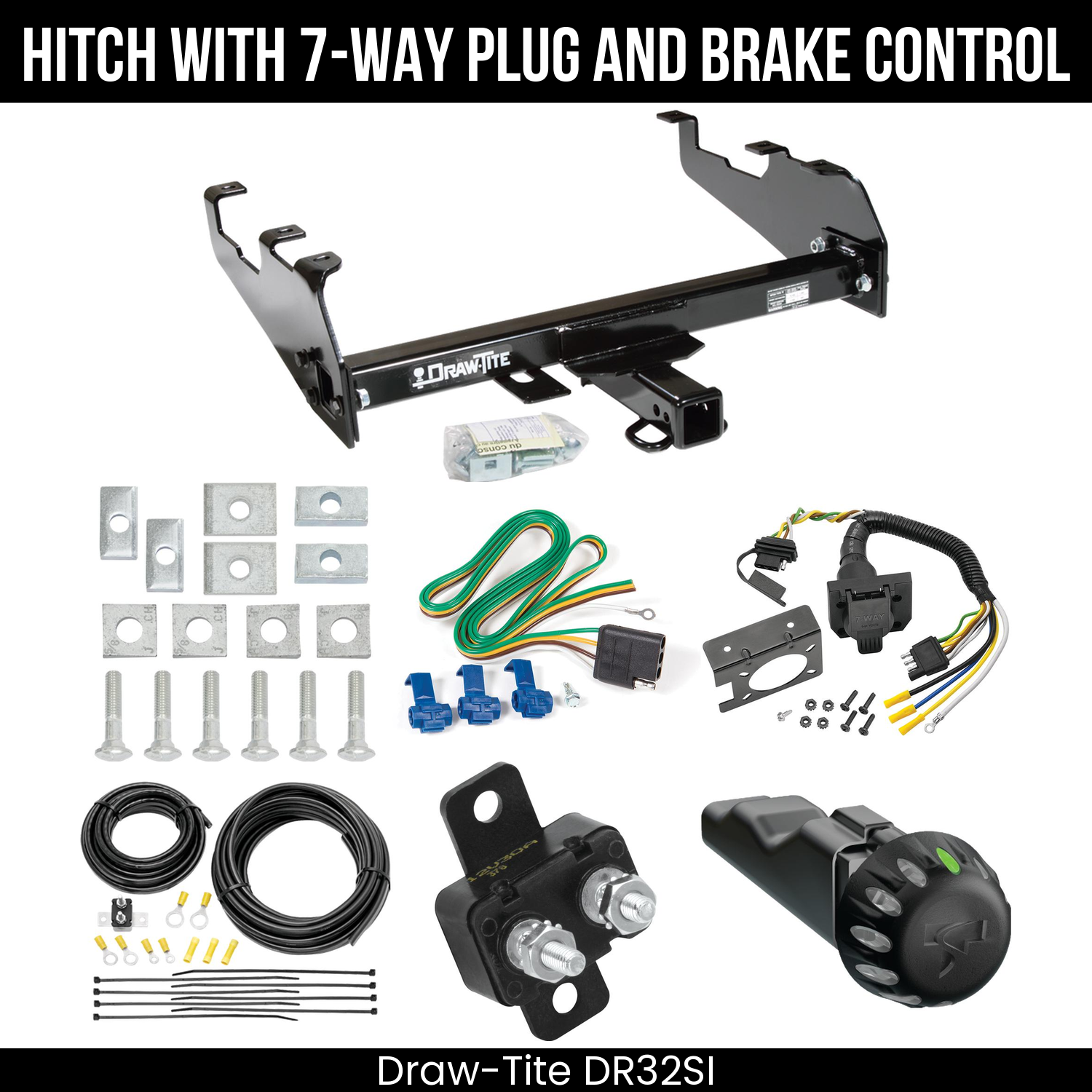 Draw Tite DR32SI Hitch With 7 Way Plug And Brake Control Bundle Featureimg