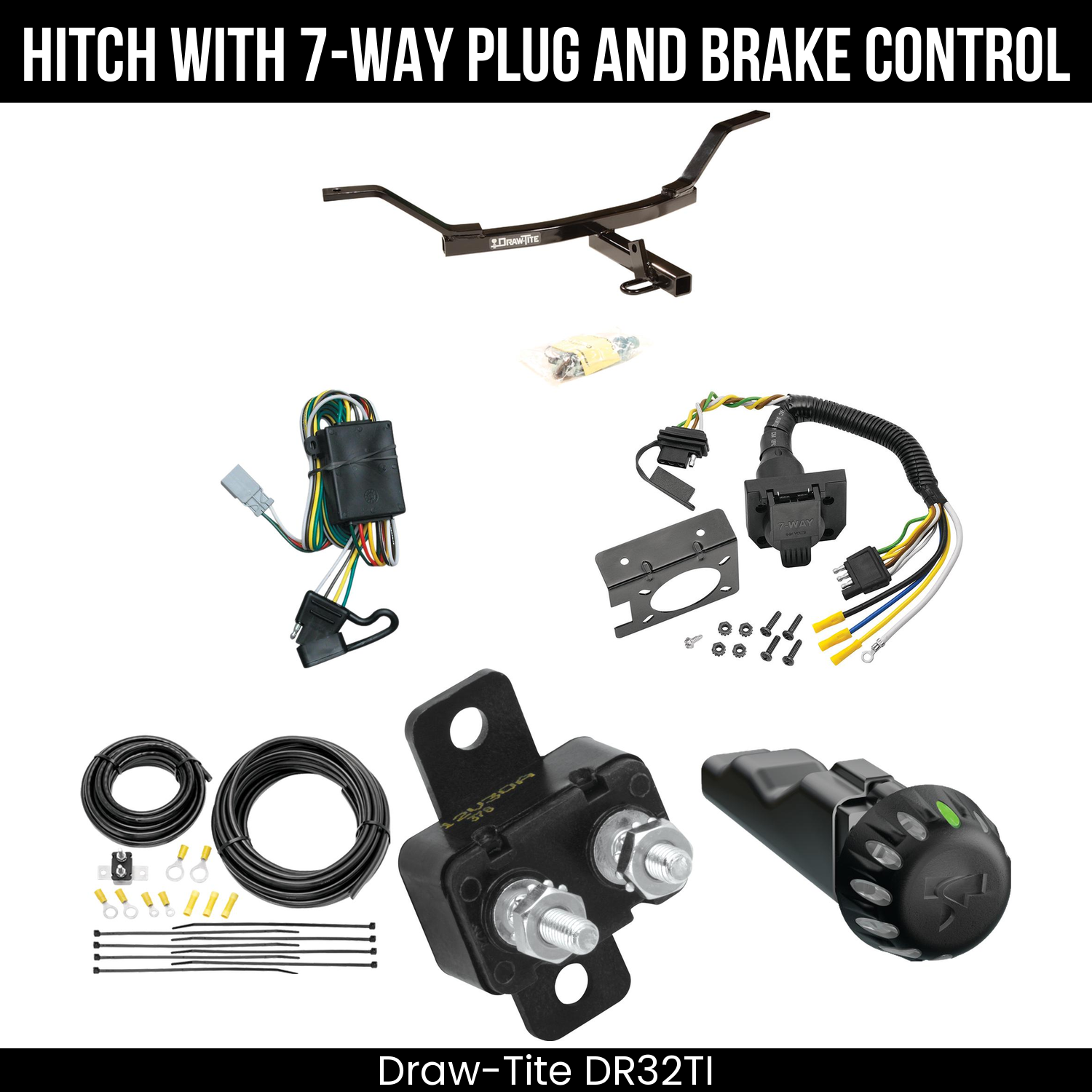 Draw Tite DR32TI Hitch With 7 Way Plug And Brake Control Bundle Featureimg