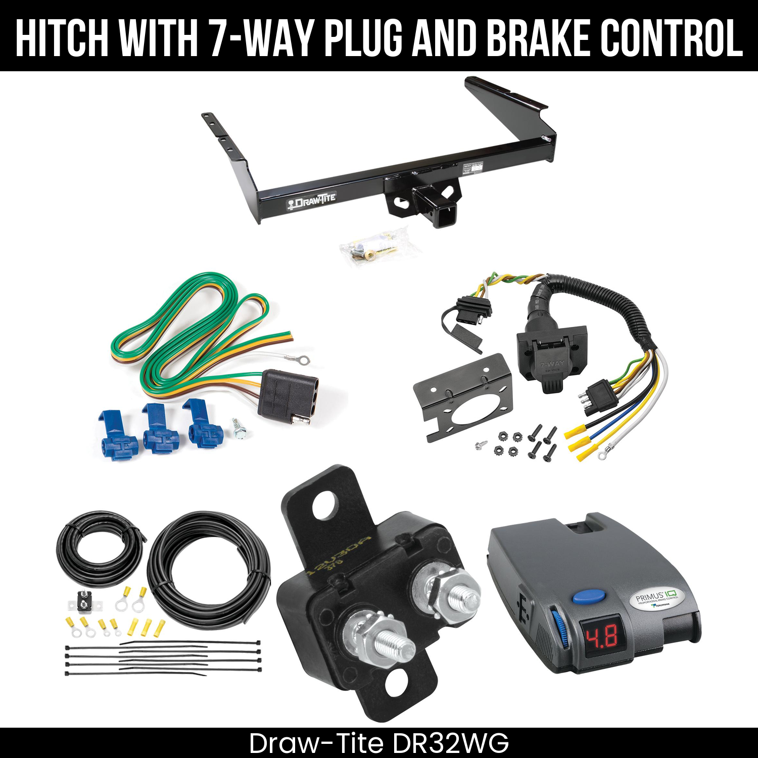 Trailer Hitch , 7-Way , Tekonsha Primus IQ Brake Control