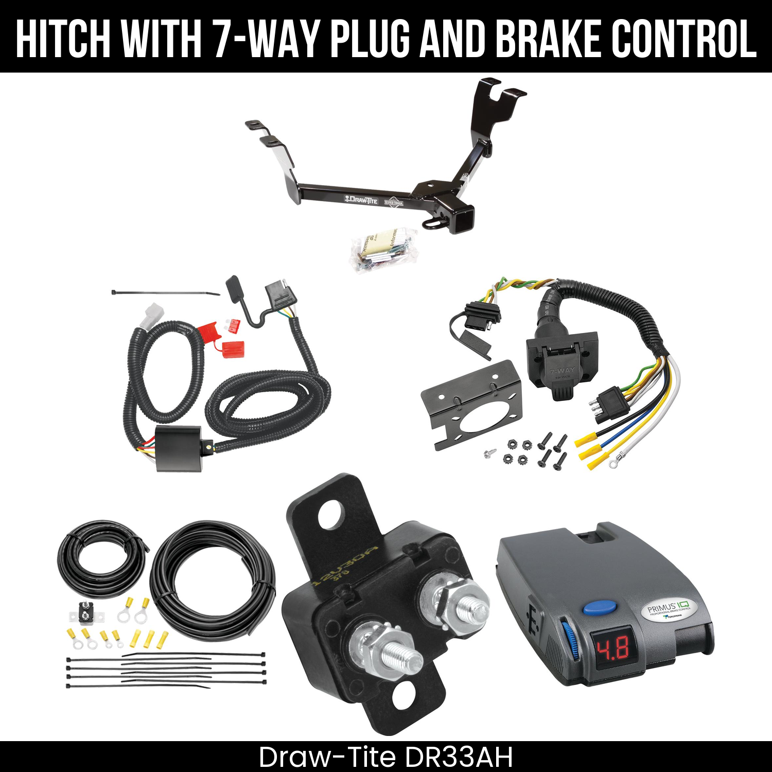 Trailer Hitch , 7-Way , Tekonsha Primus IQ Brake Control