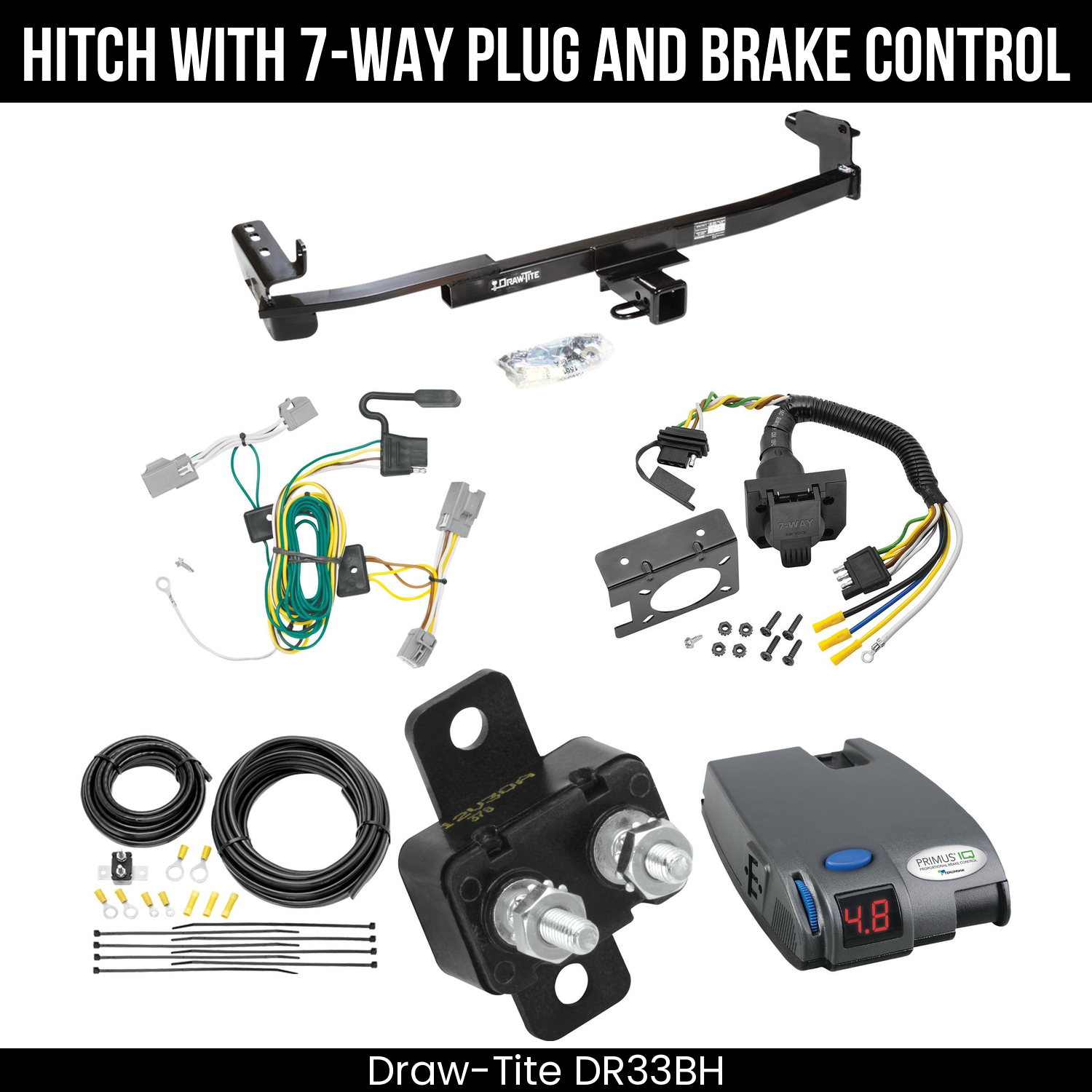 Trailer Hitch , 7-Way , Tekonsha Primus IQ Brake Control