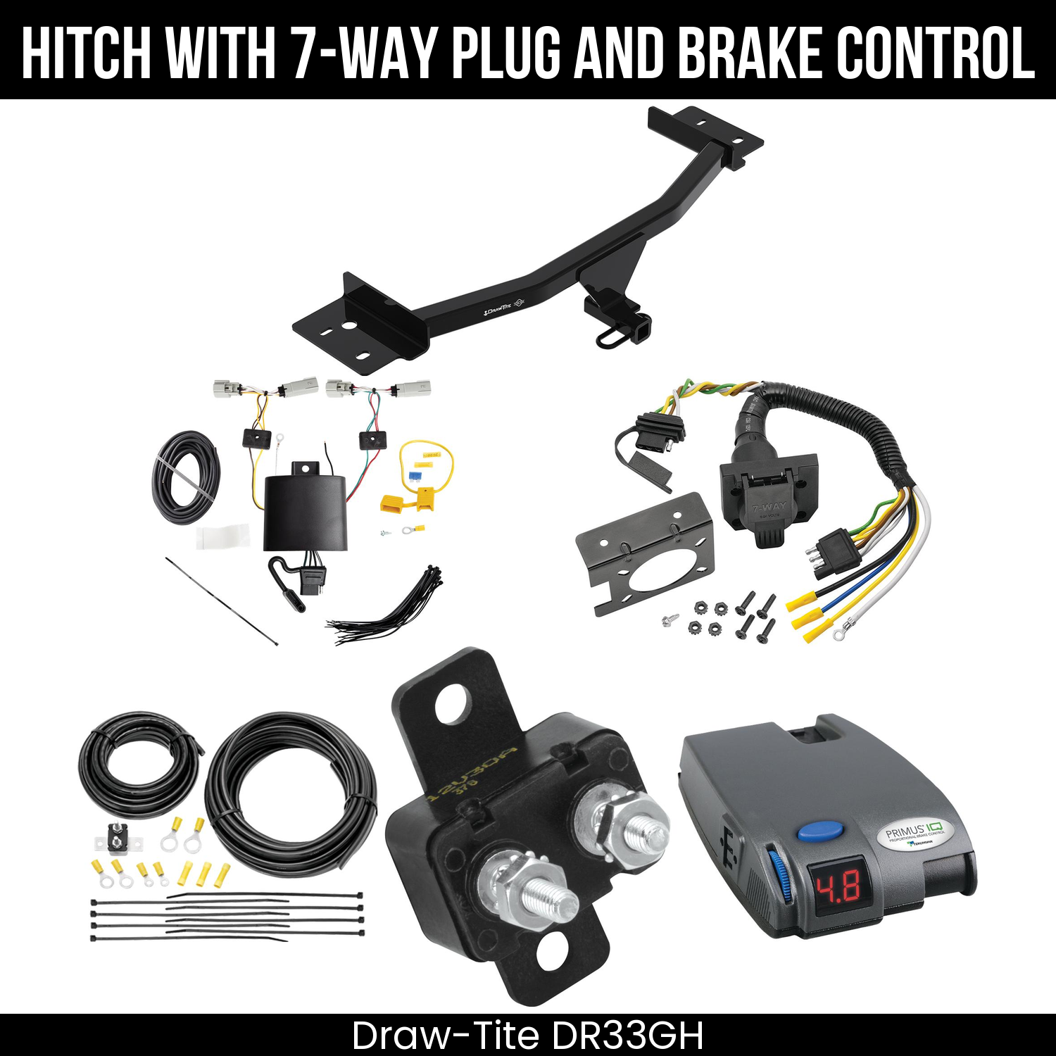 Trailer Hitch , 7-Way , Tekonsha Primus IQ Brake Control