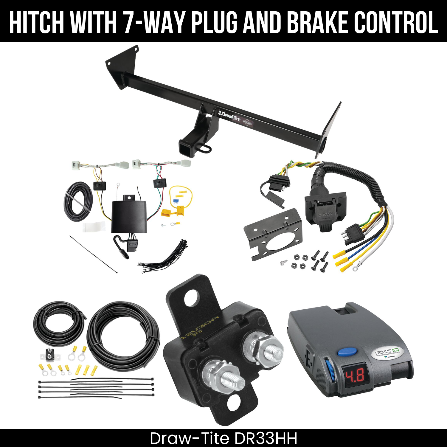 Trailer Hitch , 7-Way , Tekonsha Primus IQ Brake Control