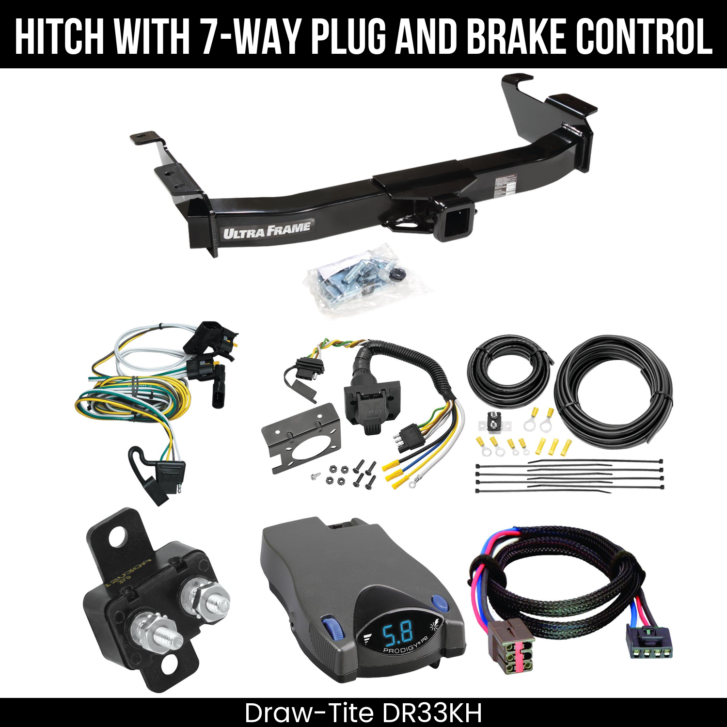 Trailer Hitch , 7-Way , Tekonsha Prodigy P2 Brake Control