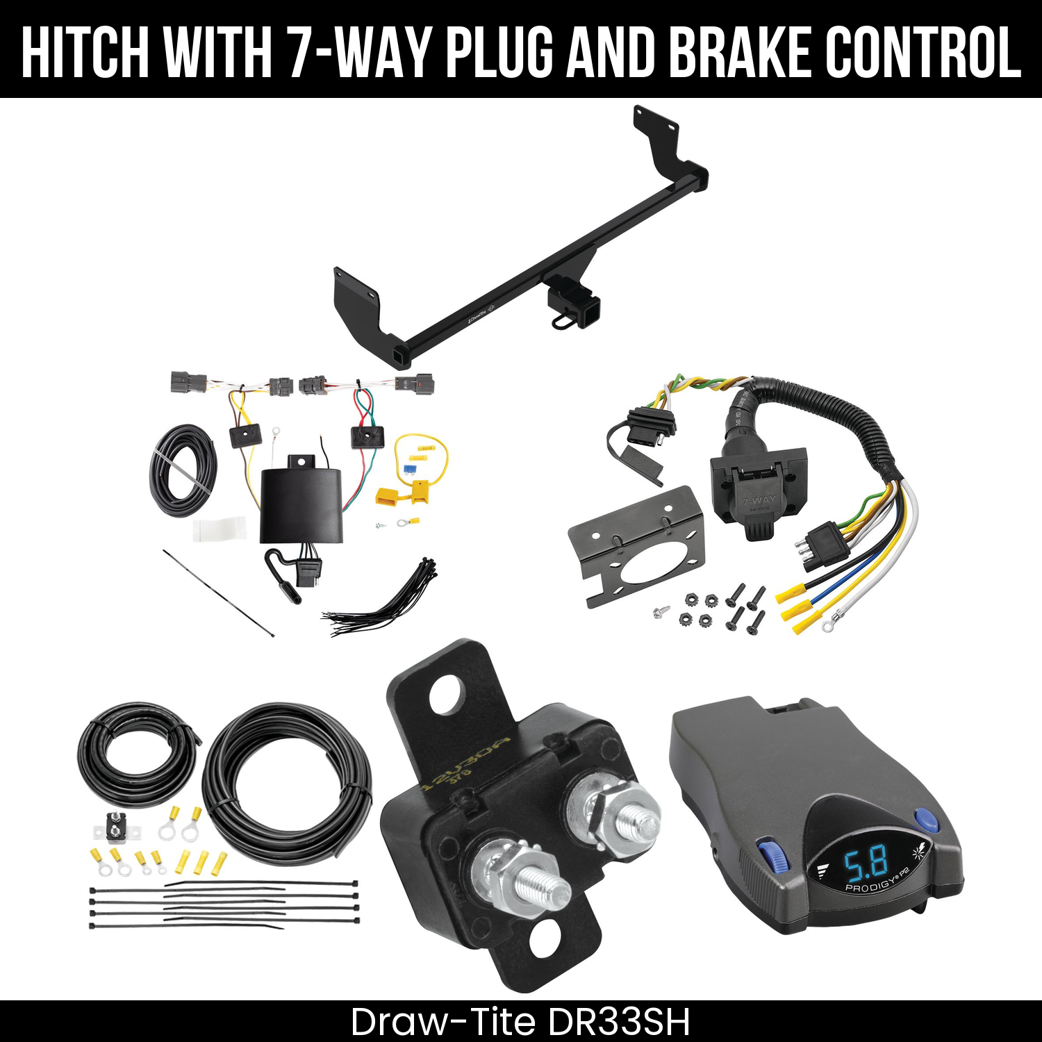 Trailer Hitch , 7-Way , Tekonsha Prodigy P2 Brake Control
