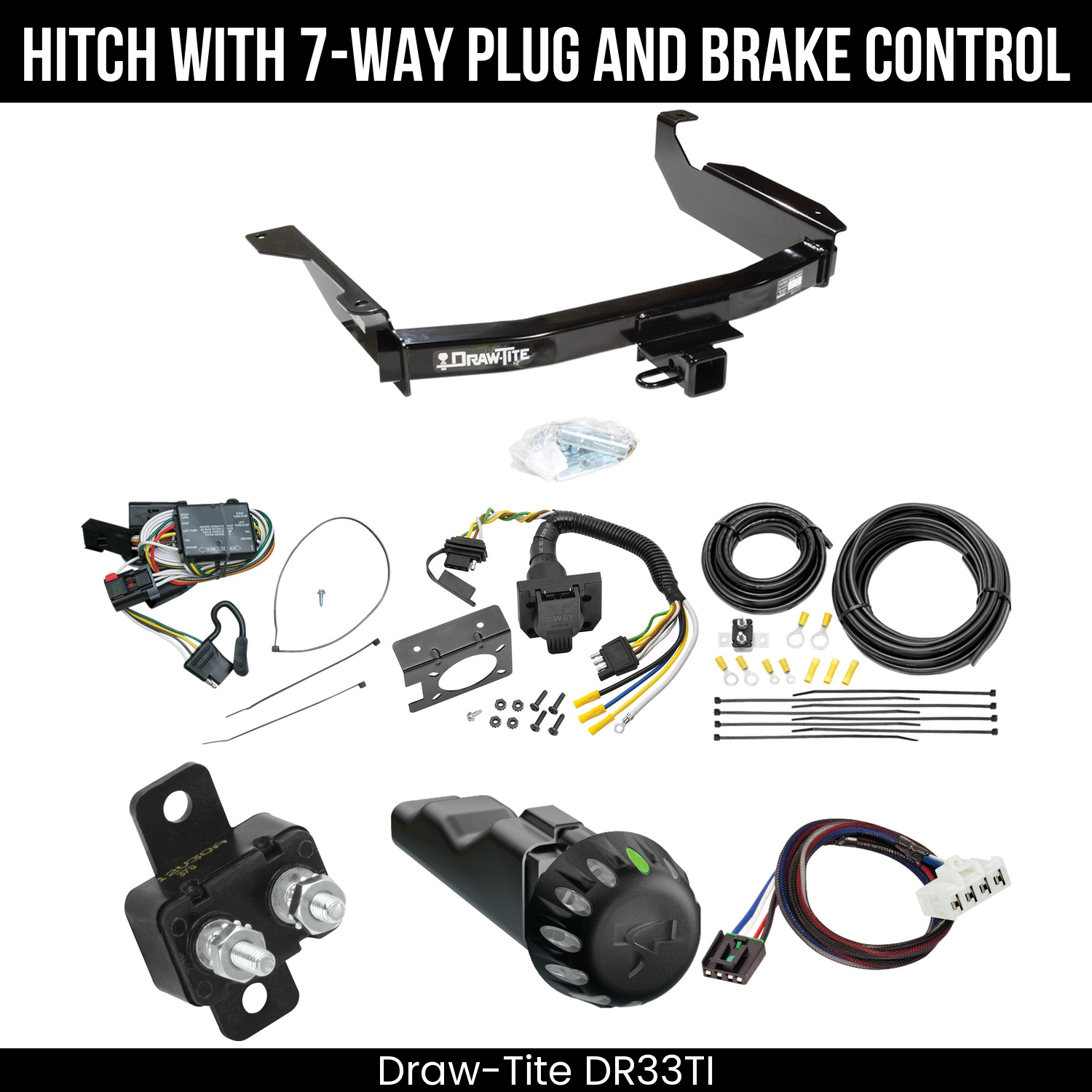 Draw Tite DR33TI Hitch With 7 Way Plug And Brake Control Bundle Featureimg