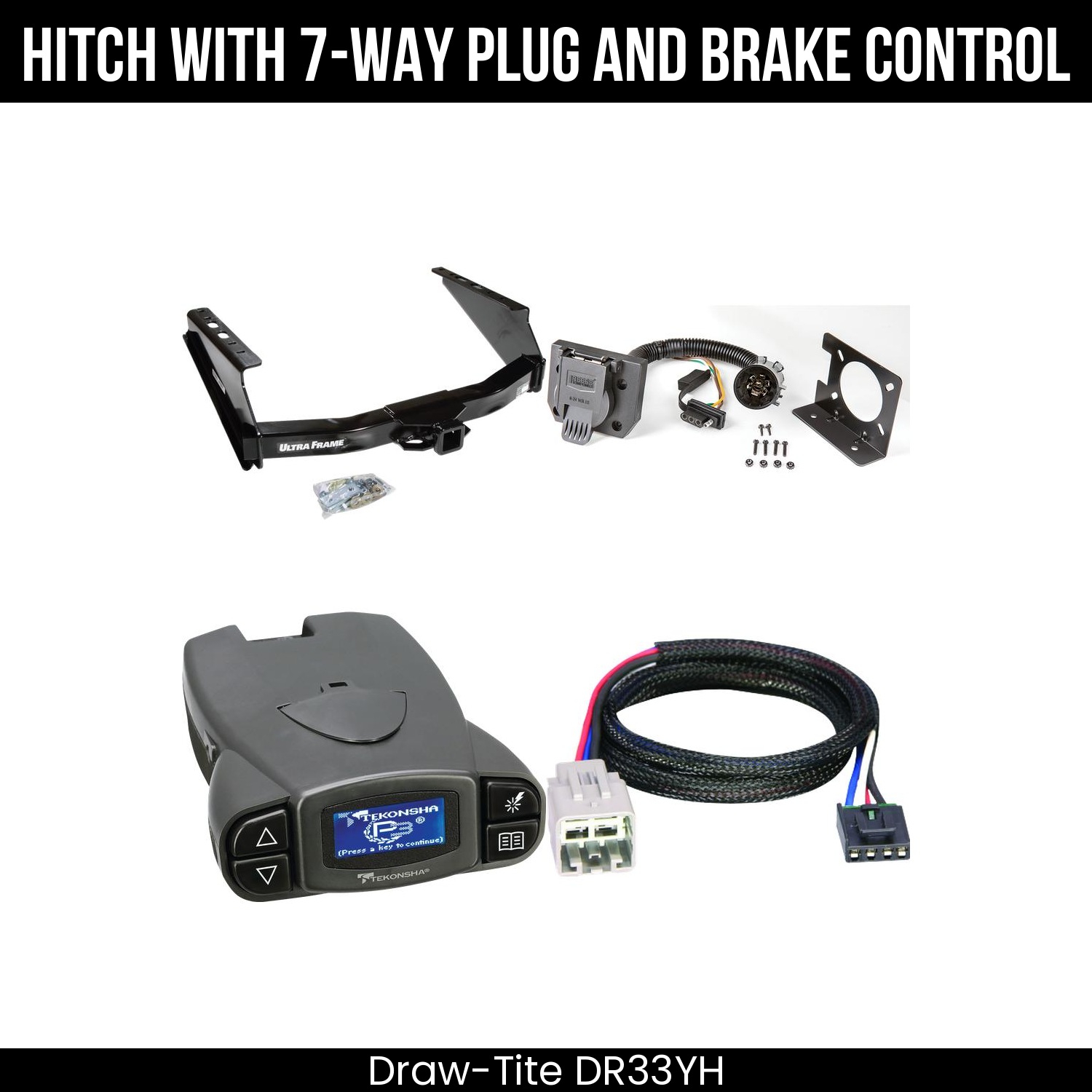 Trailer Hitch , 7-Way , Tekonsha Prodigy P3 Brake Control