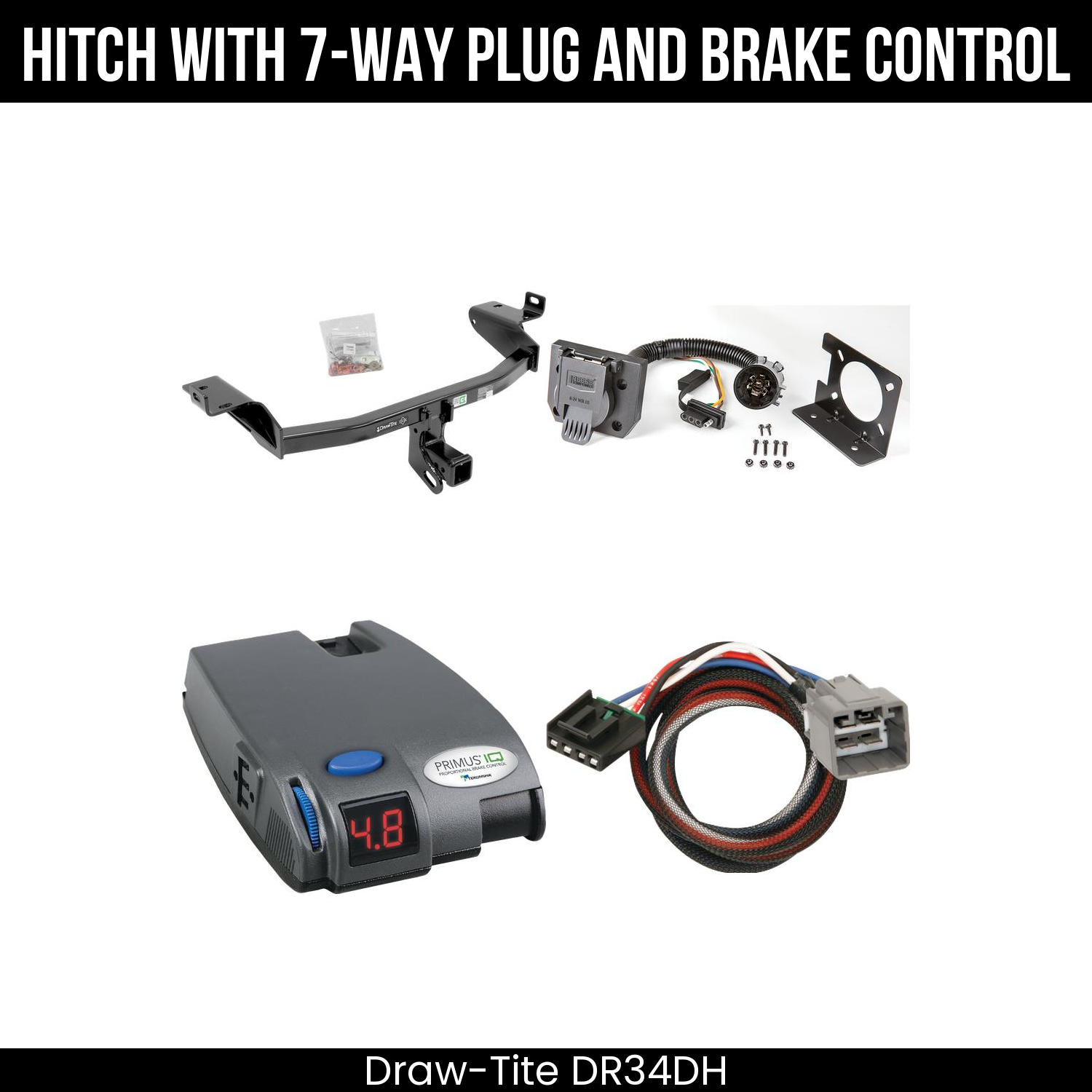 Trailer Hitch , 7-Way , Tekonsha Primus IQ Brake Control