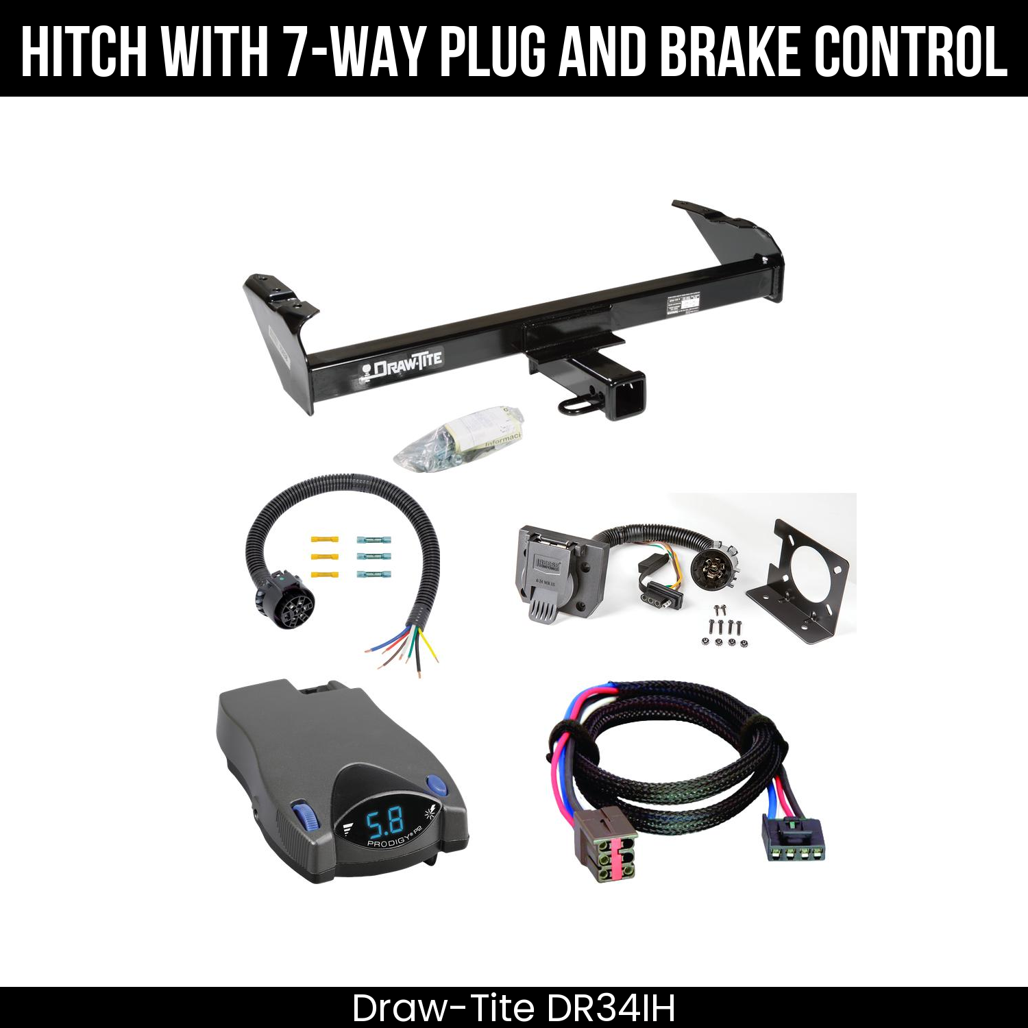 Trailer Hitch , 7-Way , Tekonsha Prodigy P2 Brake Control