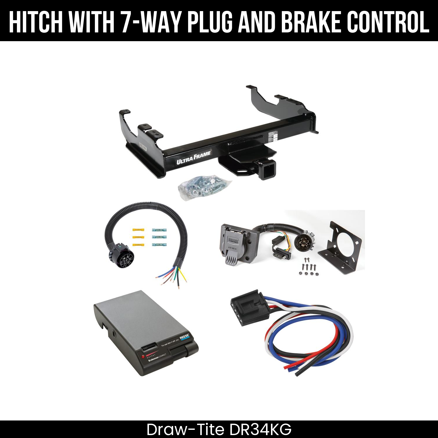 Trailer Hitch , 7-Way , Reese Brakeman Brake Control