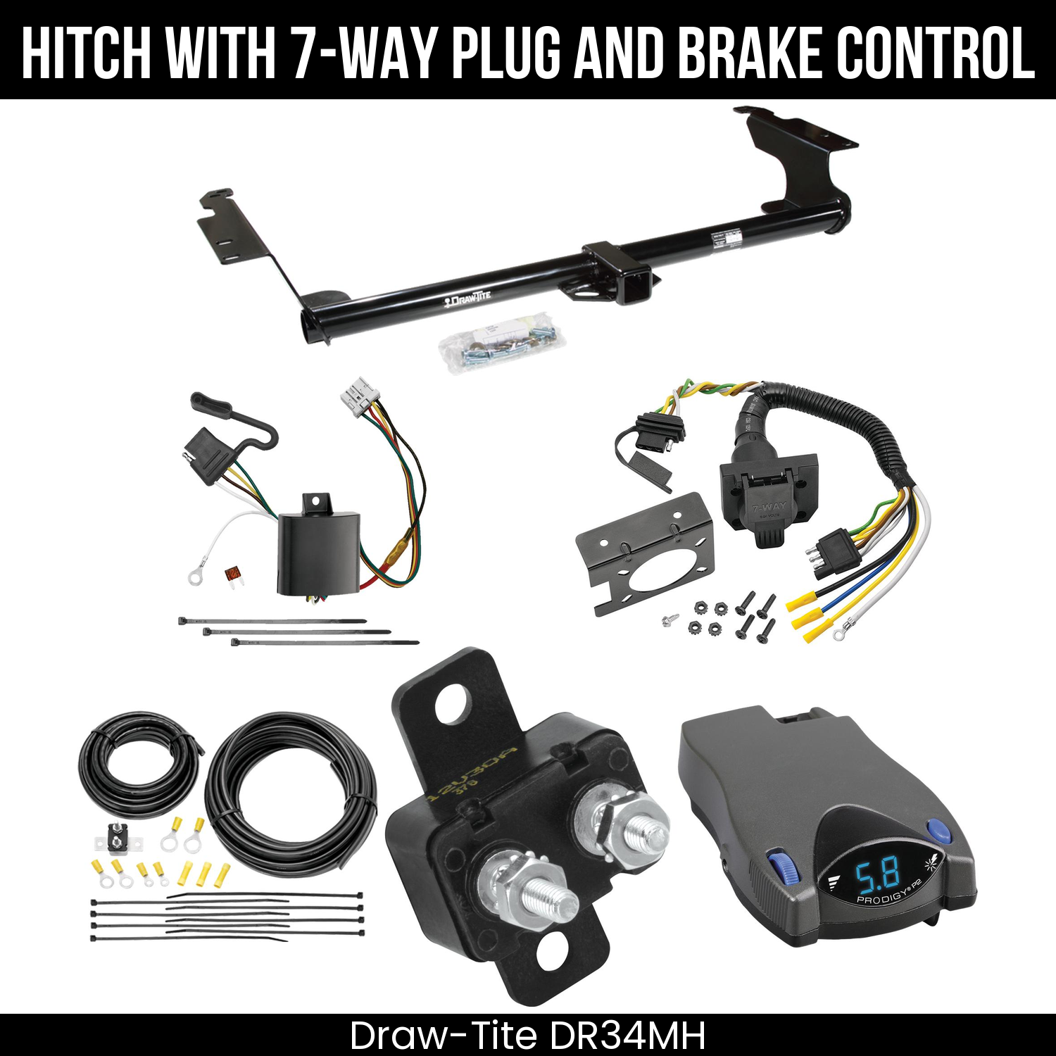 Trailer Hitch , 7-Way , Tekonsha Prodigy P2 Brake Control