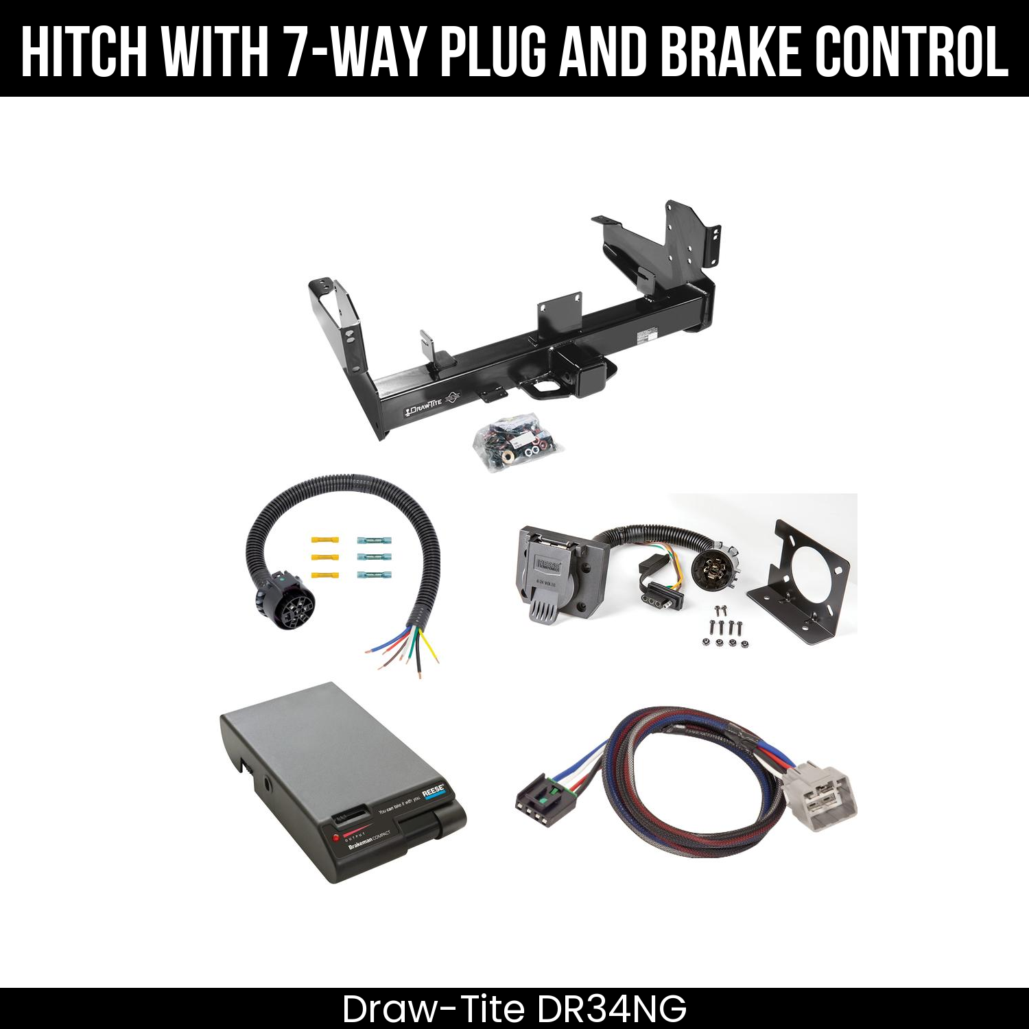 Trailer Hitch , 7-Way , Reese Brakeman Brake Control