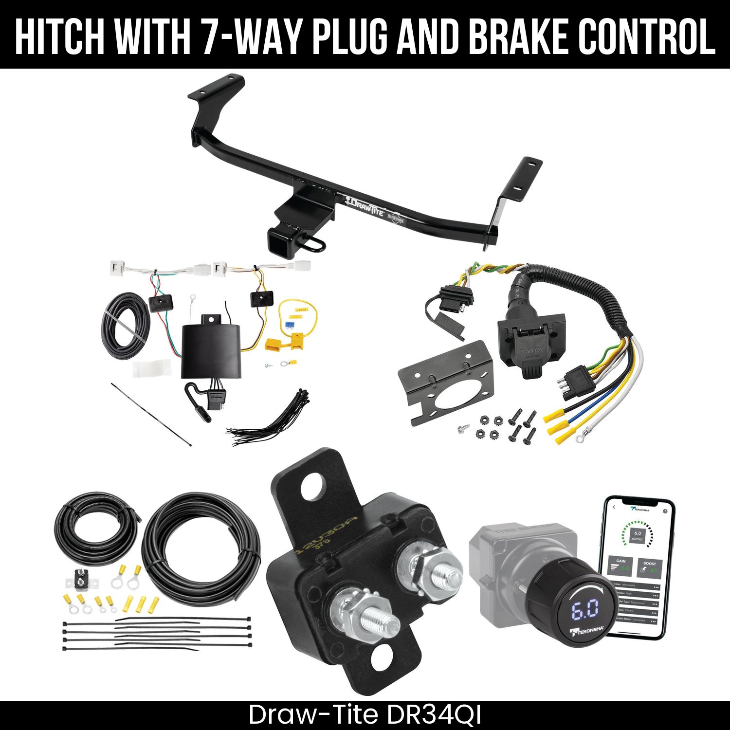 Draw Tite DR34QI Hitch With 7 Way Plug And Brake Control Bundle Featureimg