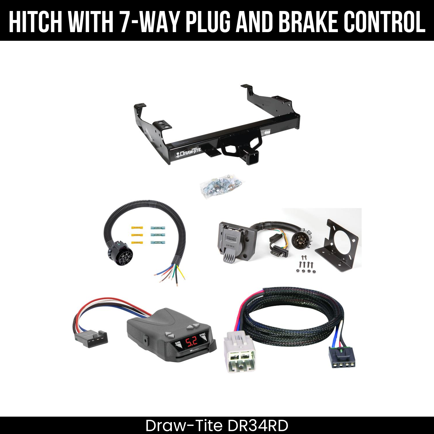 Trailer Hitch , 7-Way , Tekonsha Brakeman IV Brake Control