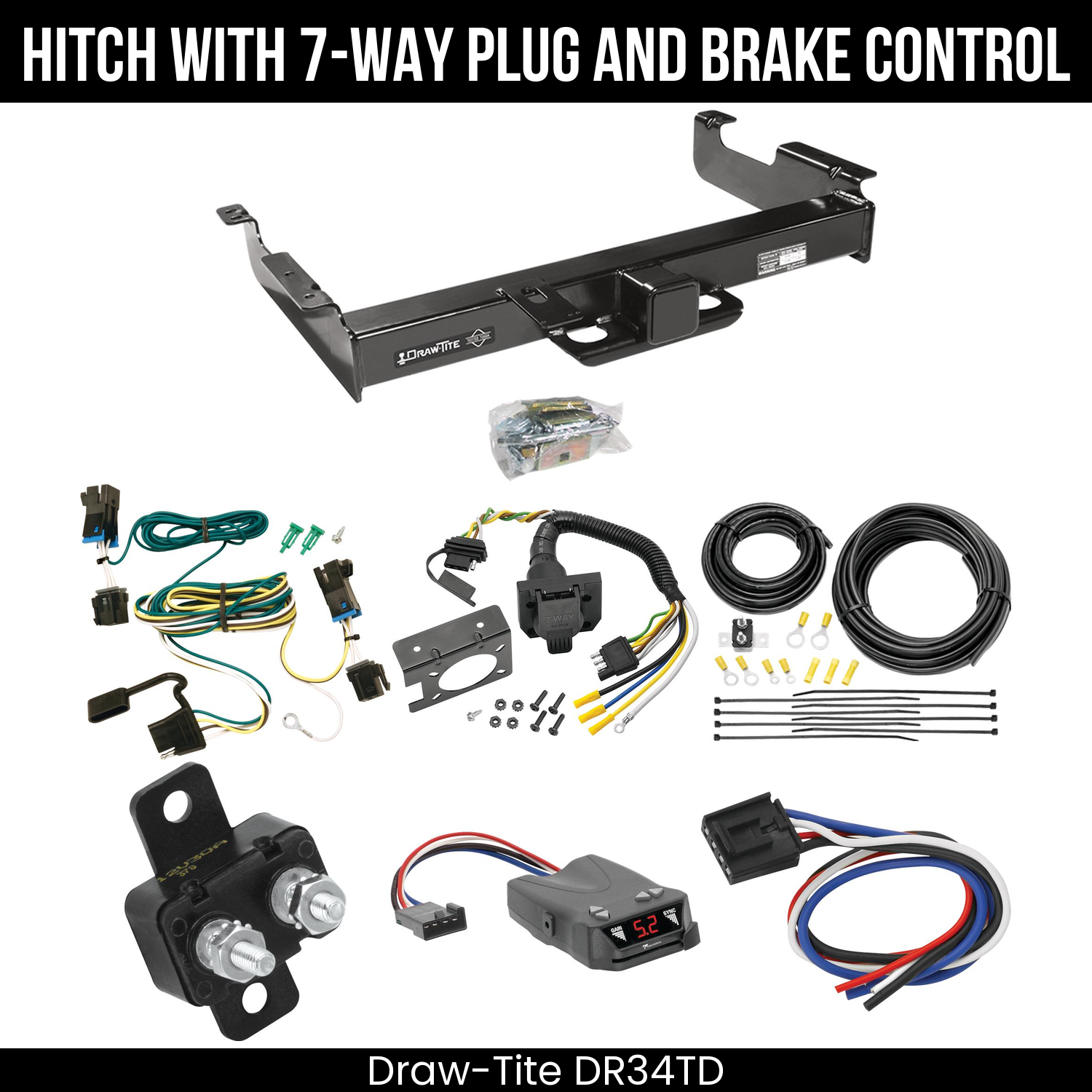 Trailer Hitch , 7-Way , Tekonsha Brakeman IV Brake Control