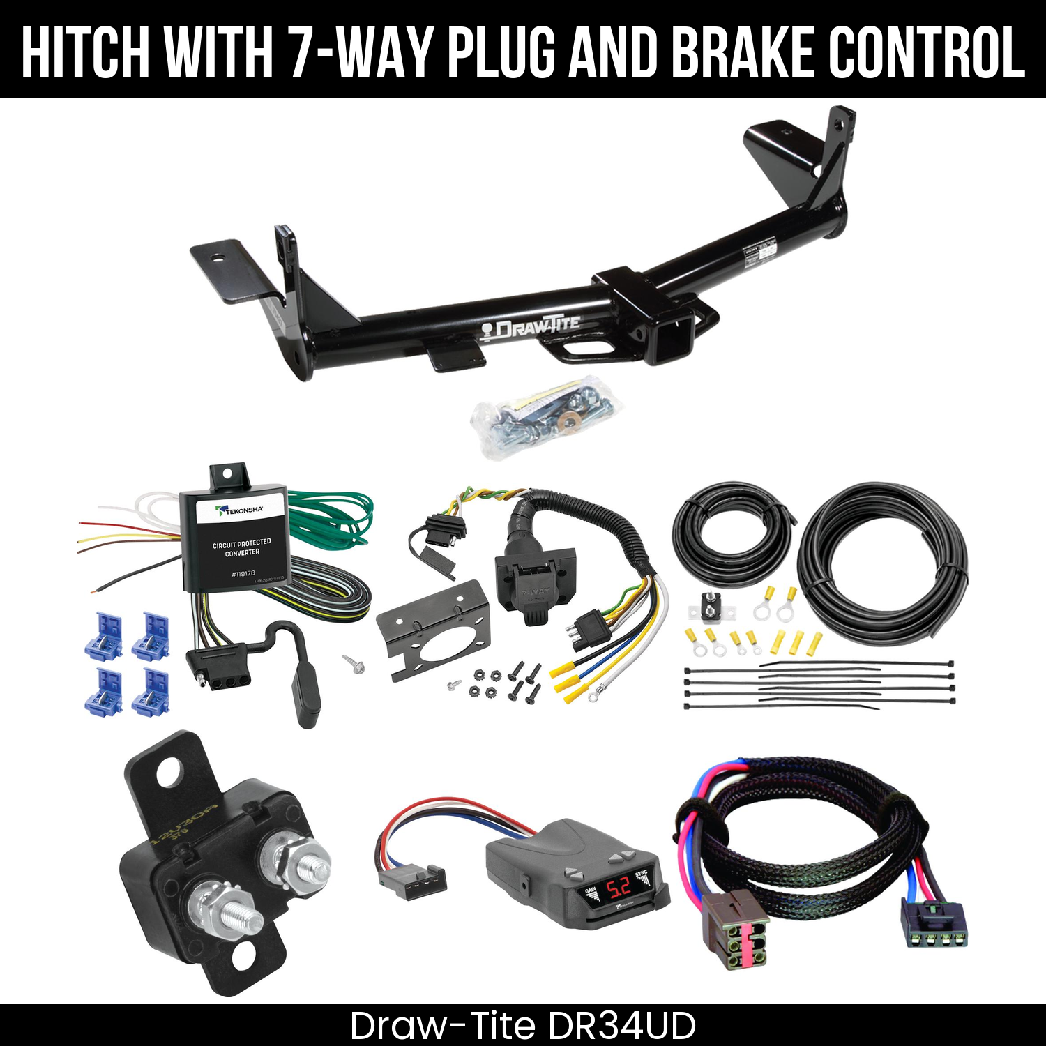 Trailer Hitch , 7-Way , Tekonsha Brakeman IV Brake Control