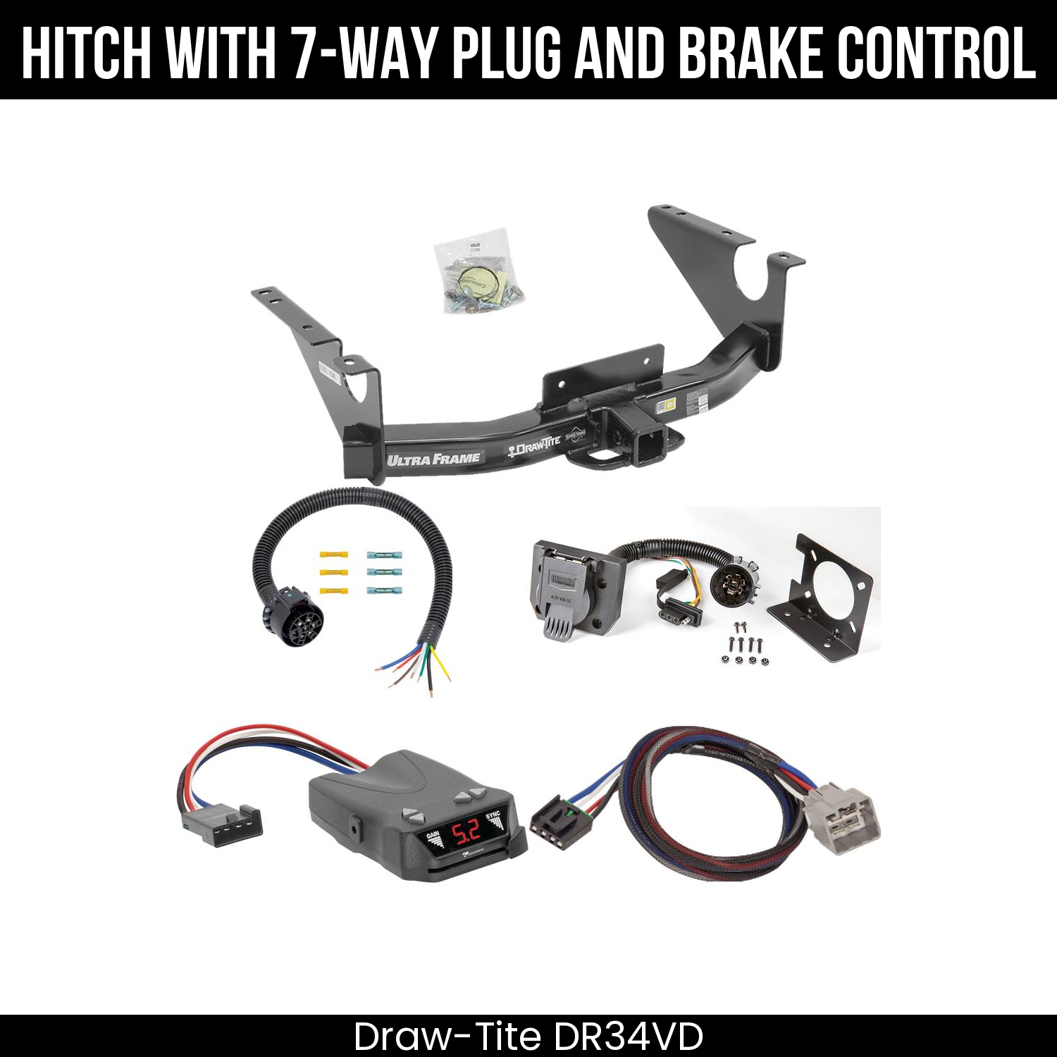 Trailer Hitch , 7-Way , Tekonsha Brakeman IV Brake Control