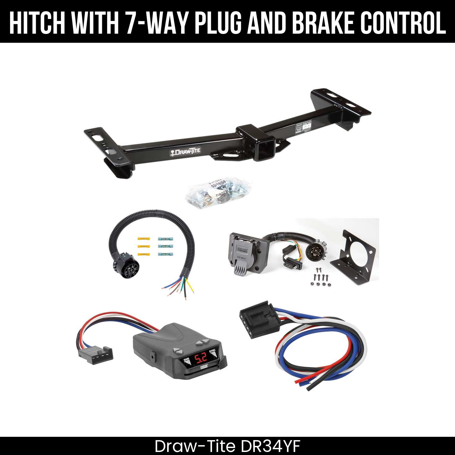 Trailer Hitch , 7-Way , Reese Brakeman IV Brake Control