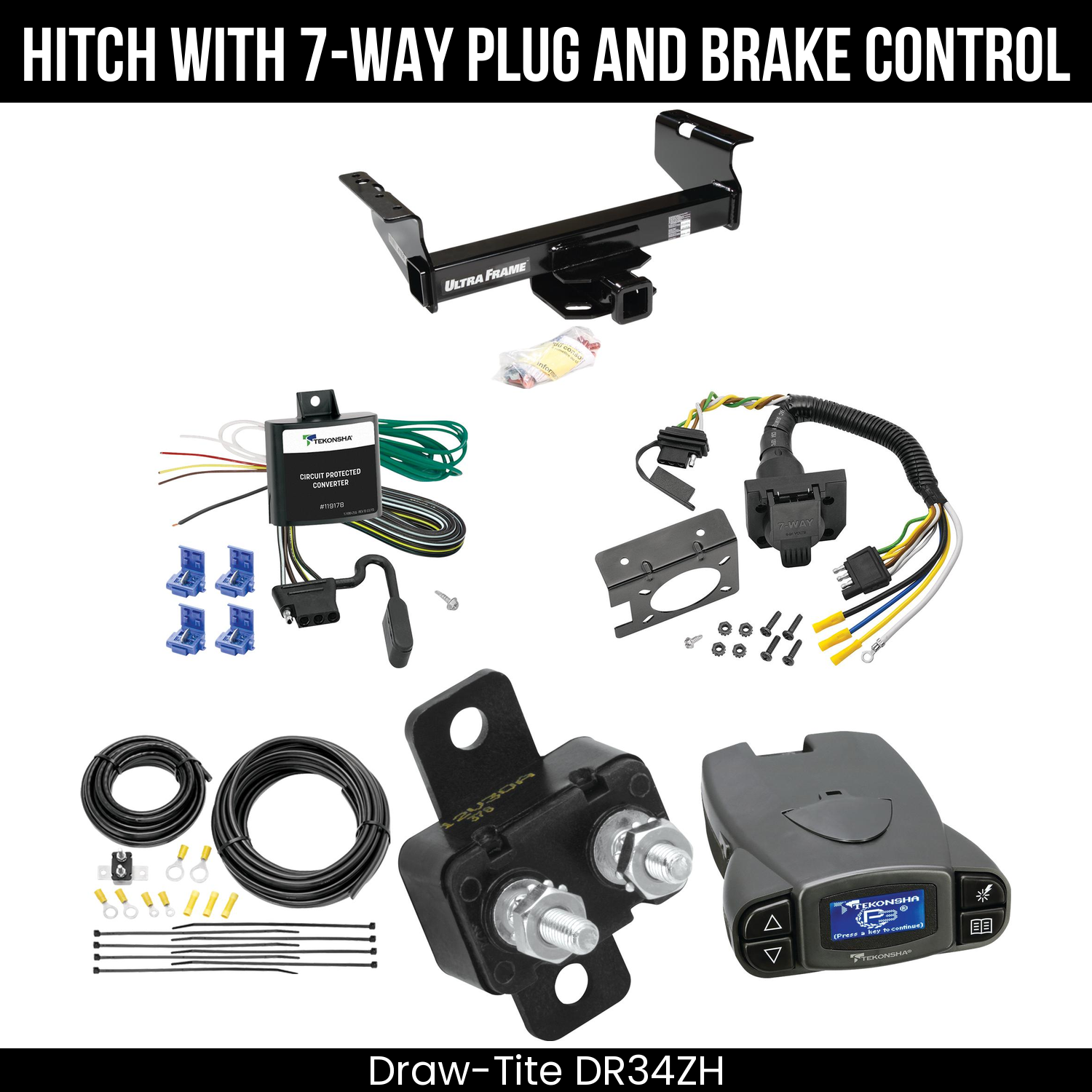Trailer Hitch , 7-Way , Tekonsha Prodigy P3 Brake Control