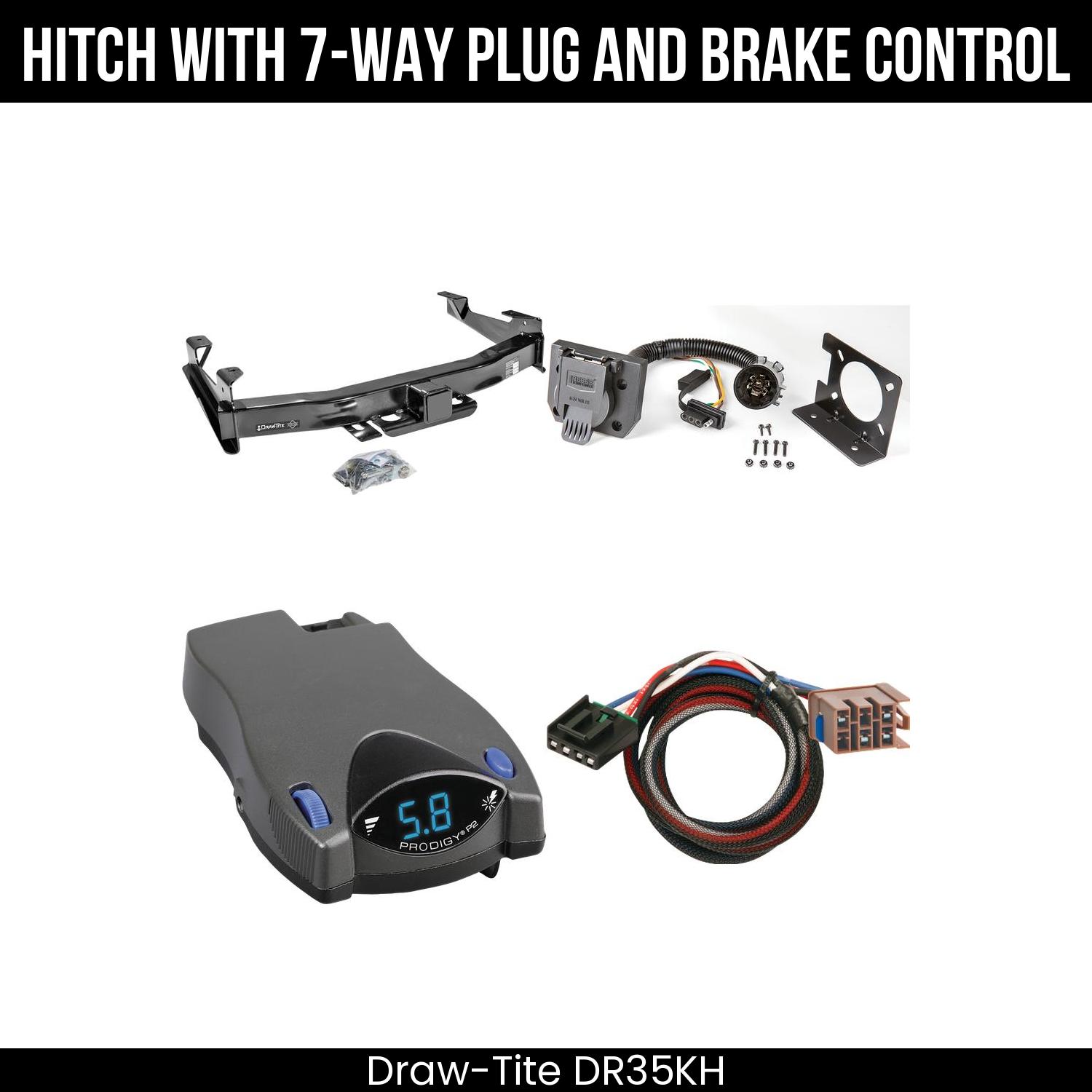 Trailer Hitch , 7-Way , Tekonsha Prodigy P2 Brake Control