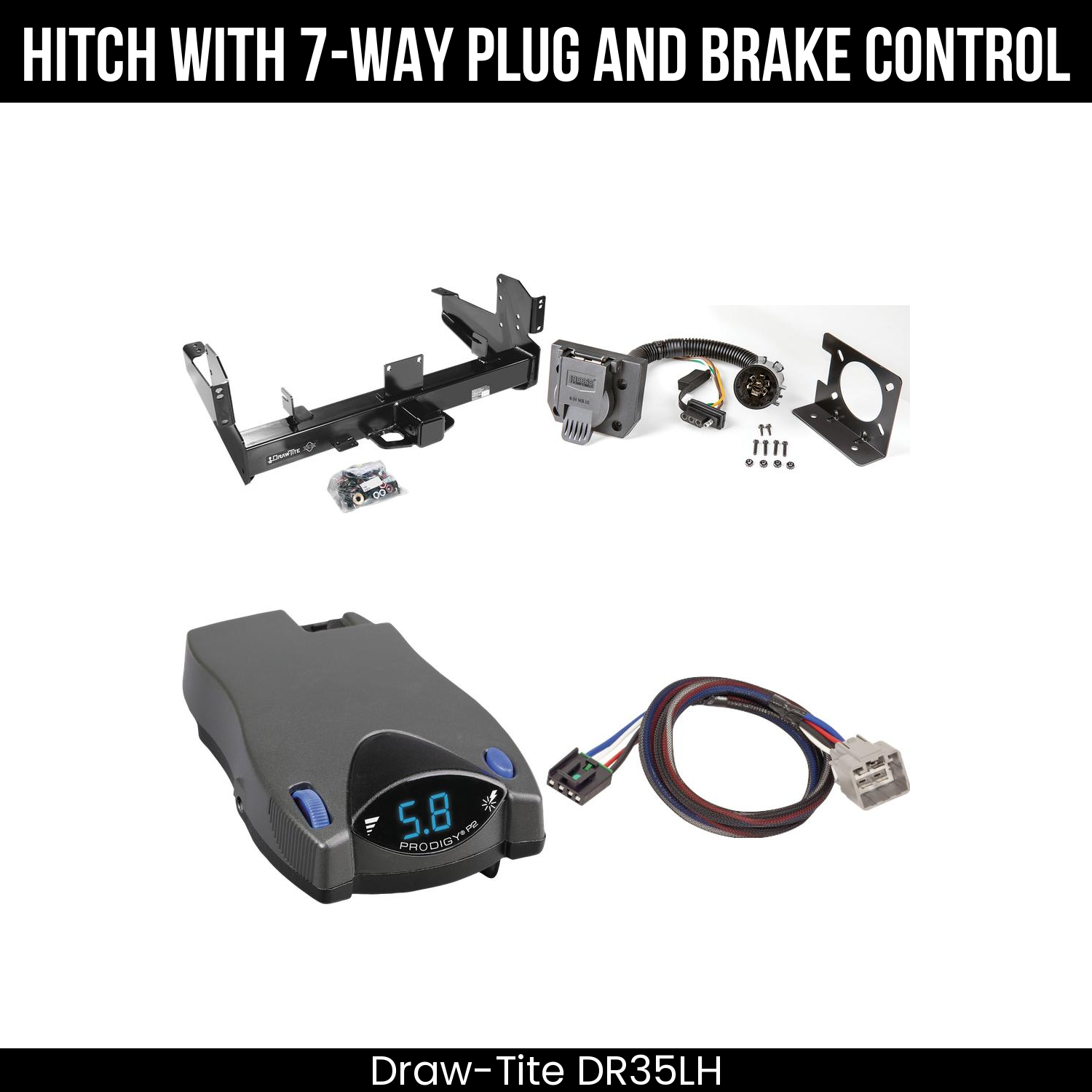Trailer Hitch , 7-Way , Tekonsha Prodigy P2 Brake Control