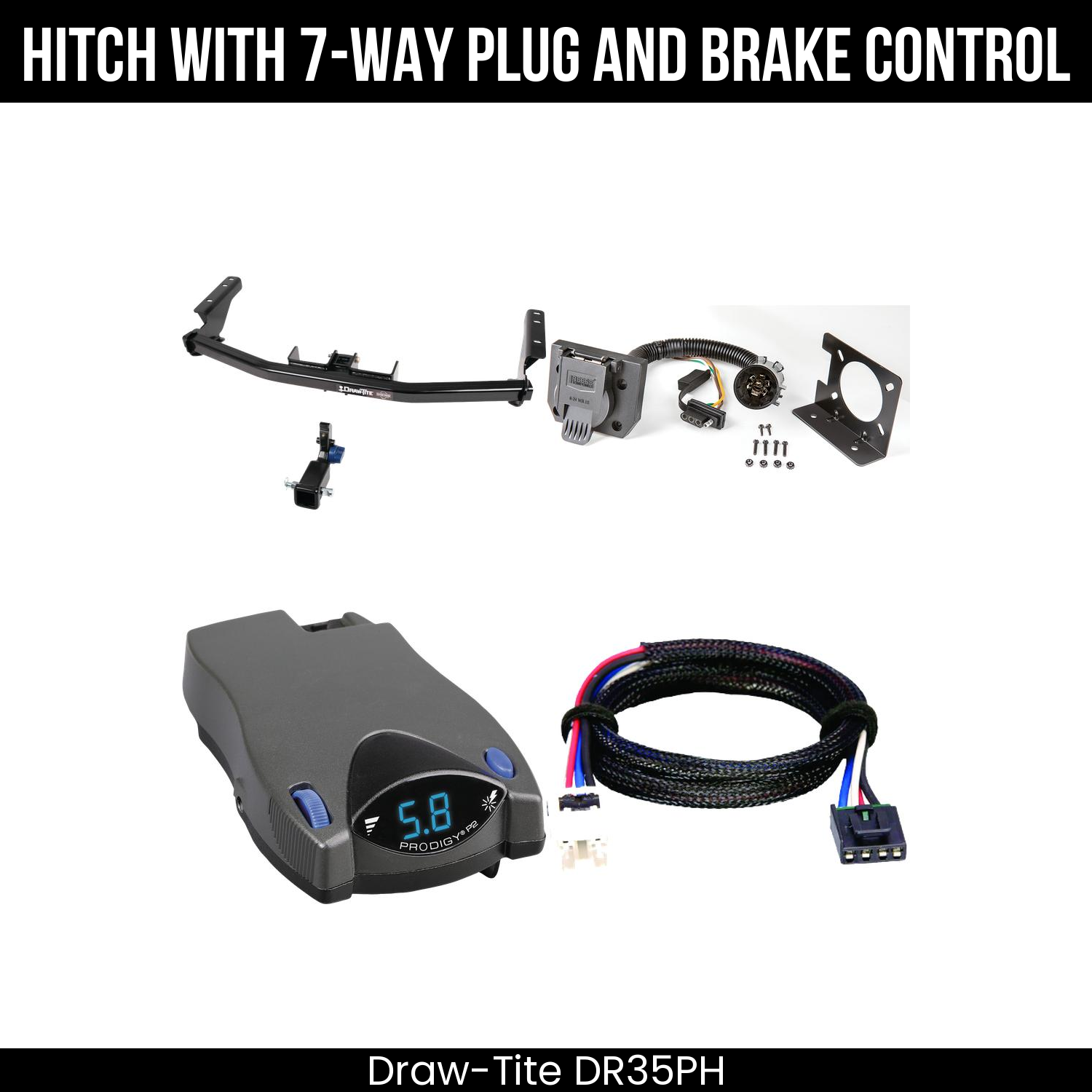 Trailer Hitch , 7-Way , Tekonsha Prodigy P2 Brake Control