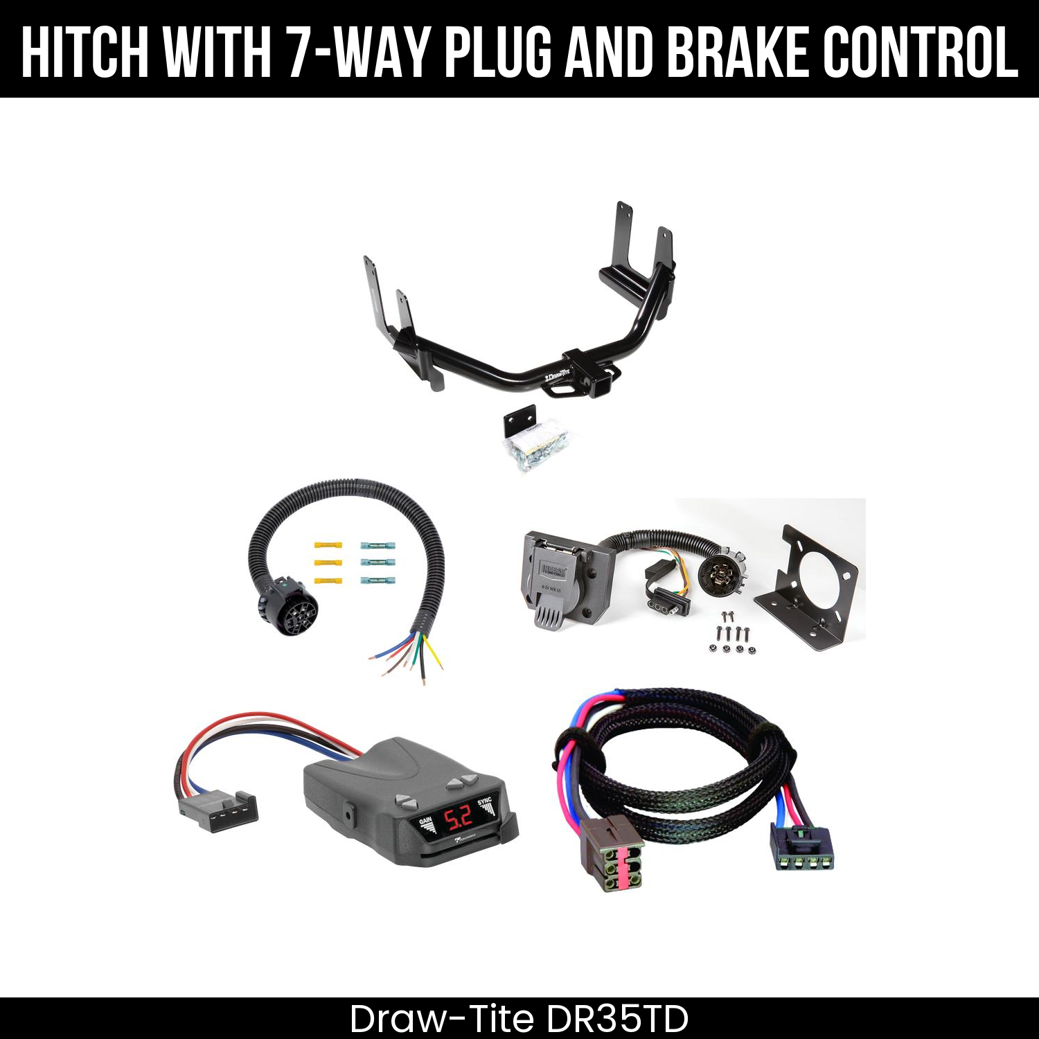 Trailer Hitch , 7-Way , Tekonsha Brakeman IV Brake Control