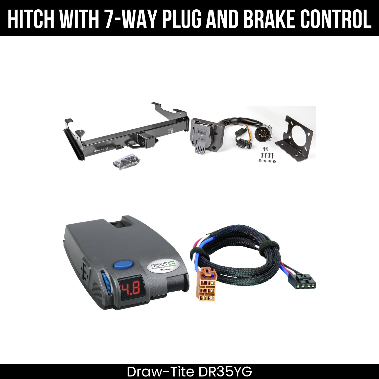 Trailer Hitch , 7-Way , Tekonsha Primus IQ Brake Control
