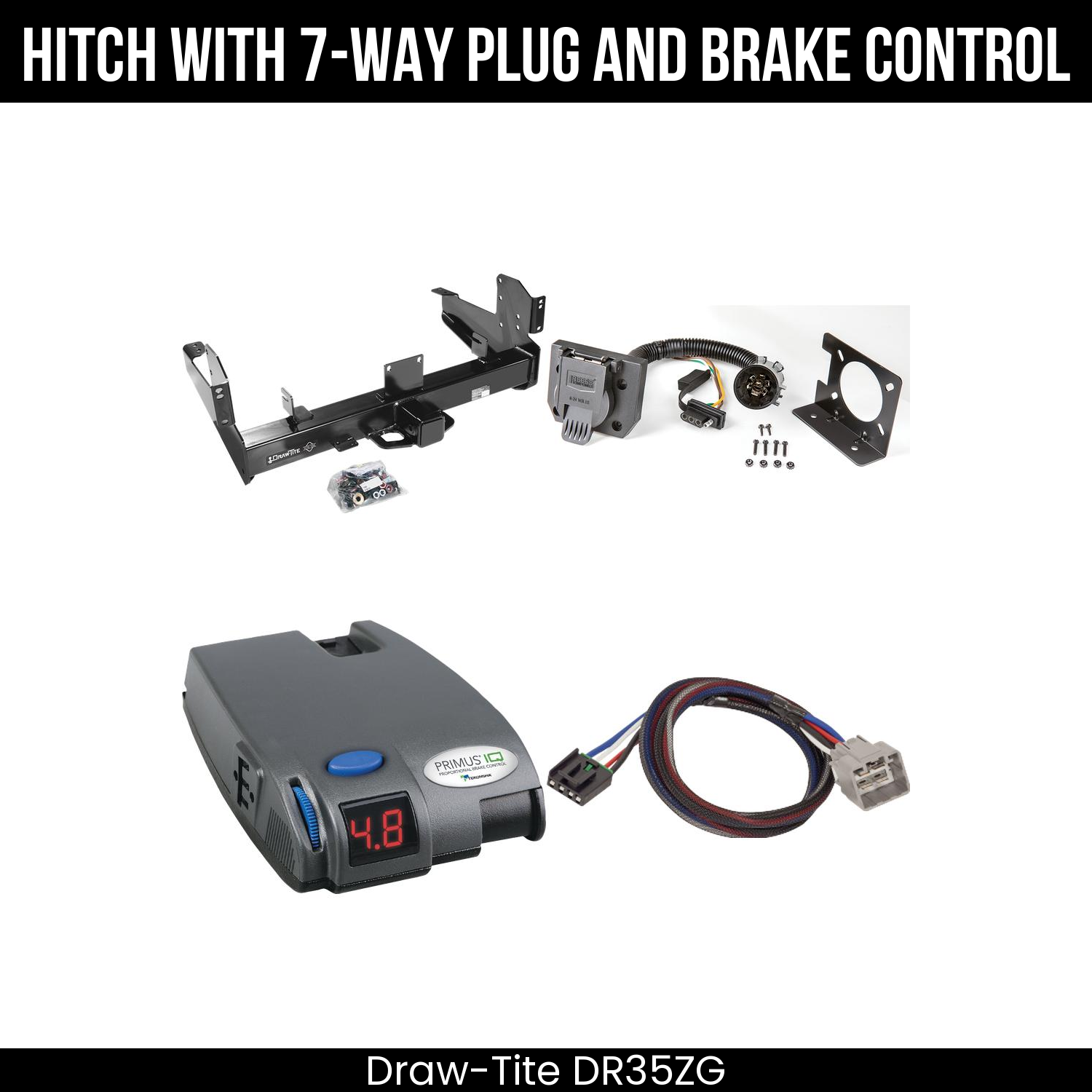 Trailer Hitch , 7-Way , Tekonsha Primus IQ Brake Control