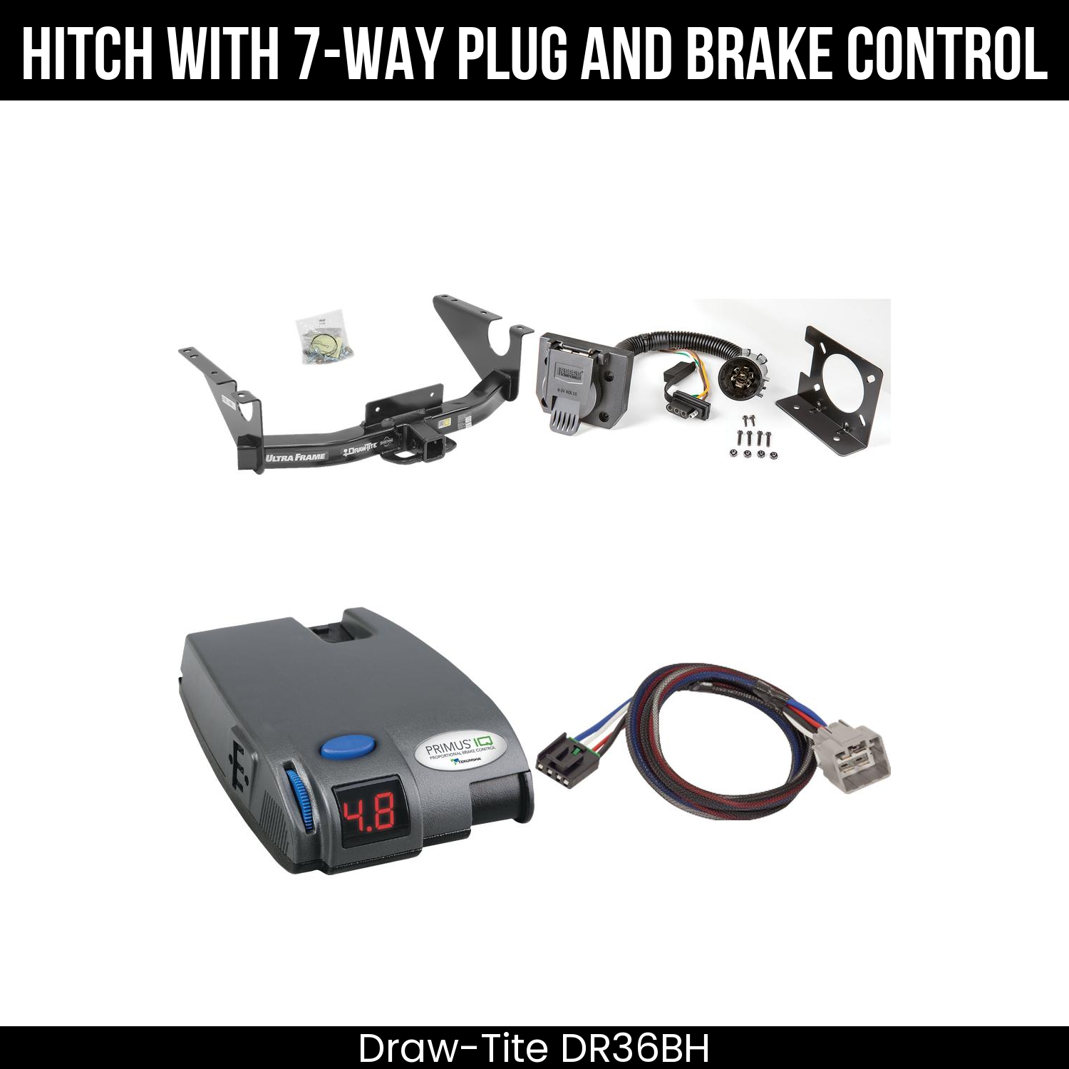Trailer Hitch , 7-Way , Tekonsha Primus IQ Brake Control