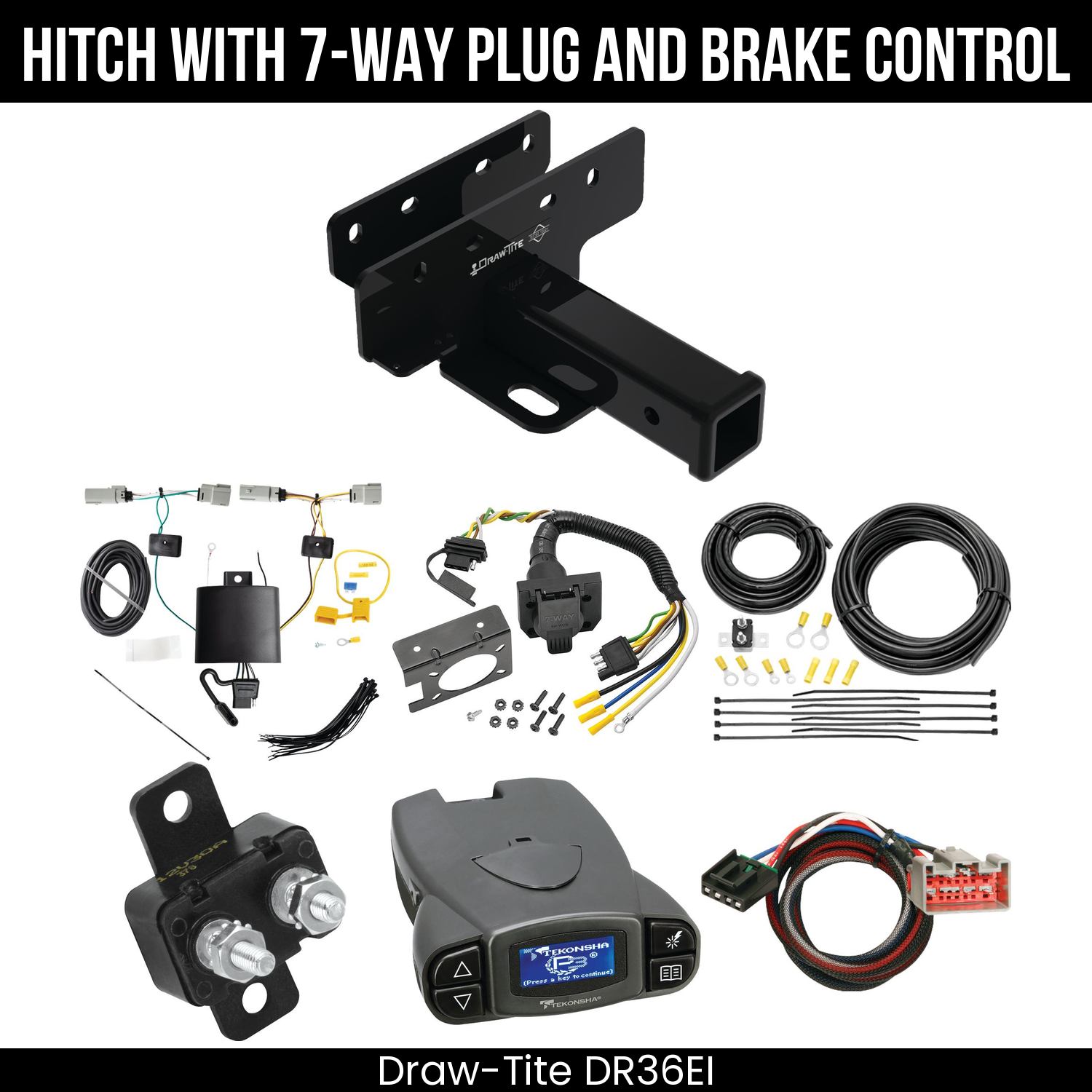 Draw Tite DR36EI Hitch With 7 Way Plug And Brake Control Bundle Featureimg