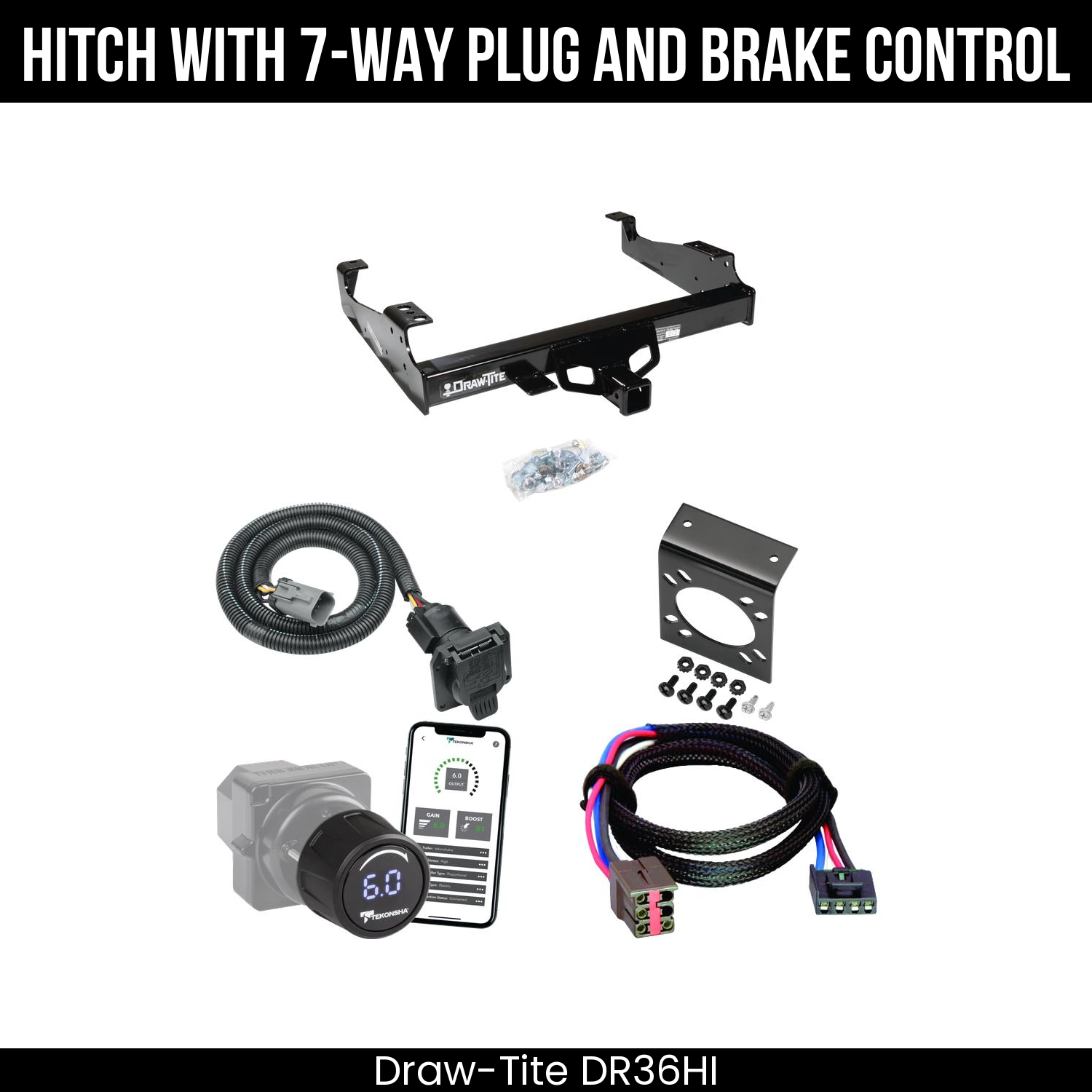 Draw Tite DR36HI Hitch With 7 Way Plug And Brake Control Bundle Featureimg
