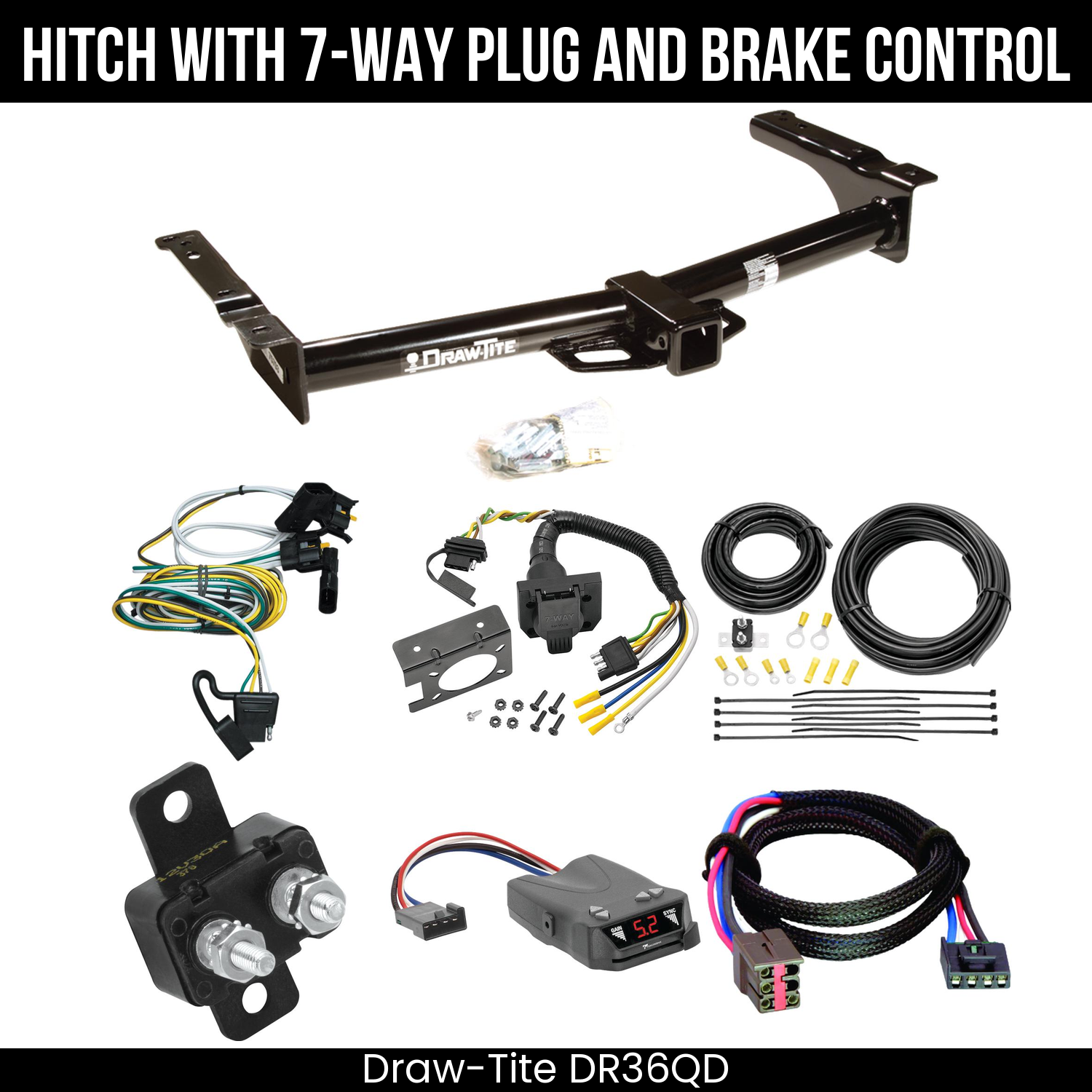 Trailer Hitch , 7-Way , Tekonsha Brakeman IV Brake Control