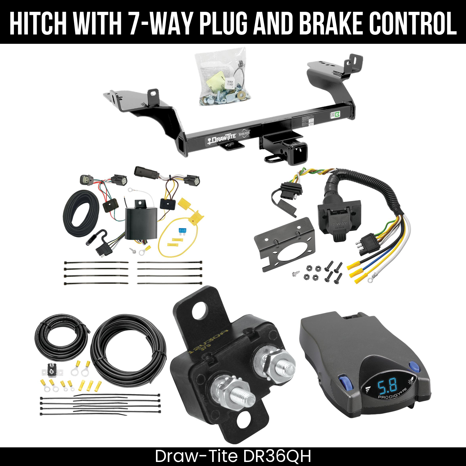 Trailer Hitch , 7-Way , Tekonsha Prodigy P2 Brake Control