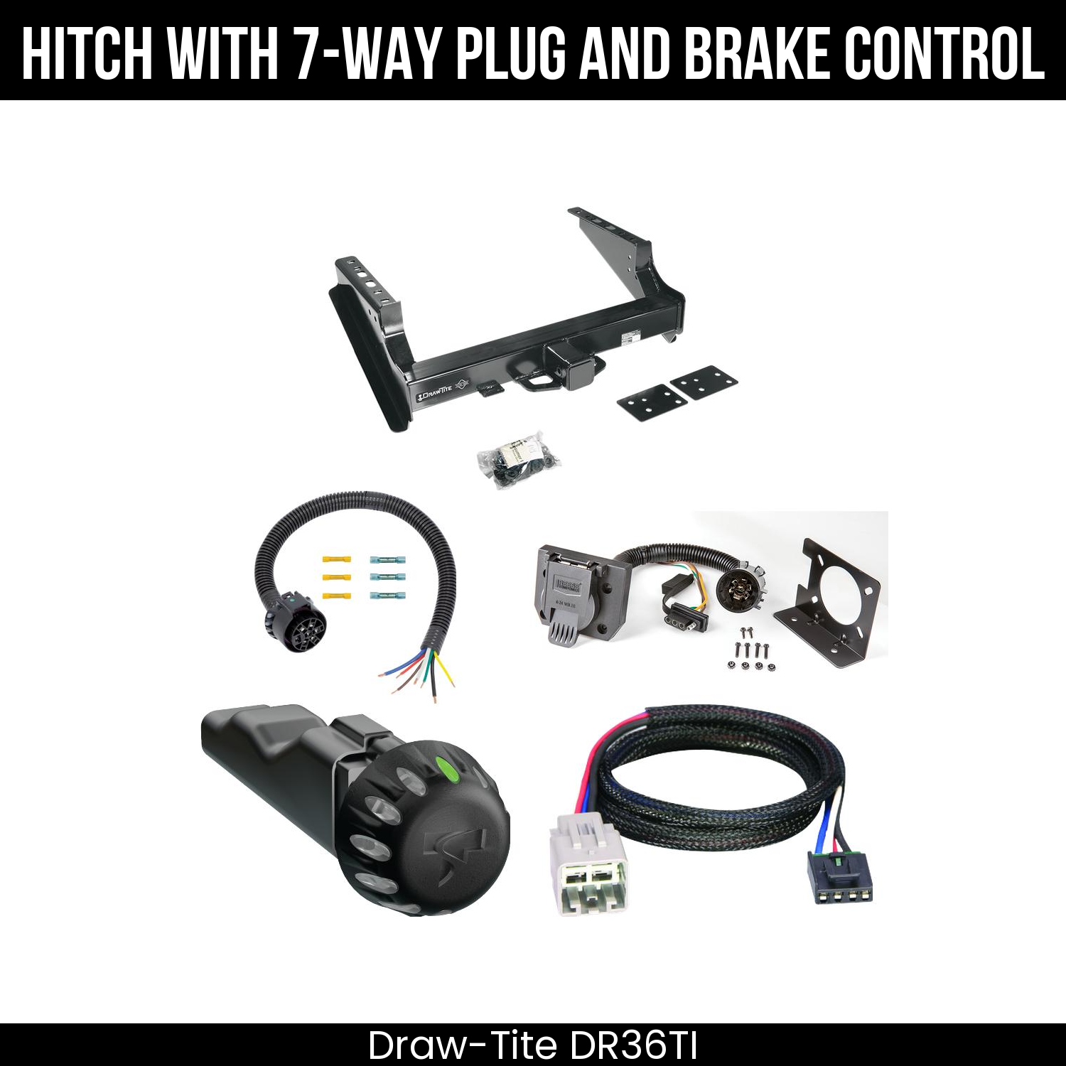 Draw Tite DR36TI Hitch With 7 Way Plug And Brake Control Bundle Featureimg